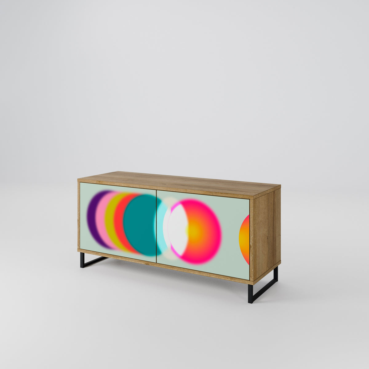 SYMPHONY OF COLORS Kompakt TV-bänk med 2 dörrar