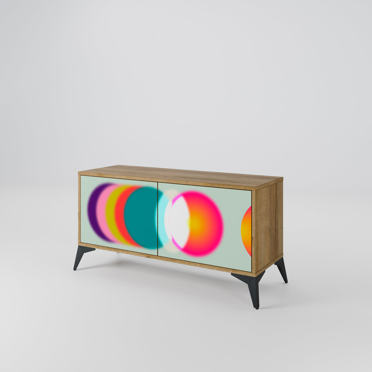 SYMPHONY OF COLORS Kompakt TV-bänk med 2 dörrar