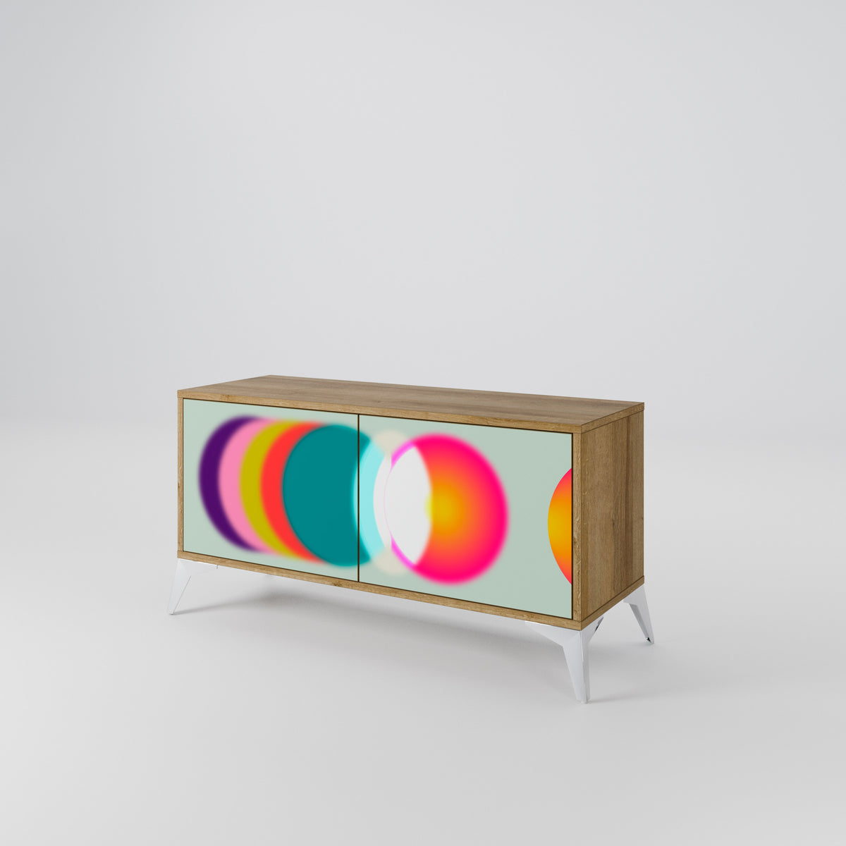 SYMPHONY OF COLORS Kompakt TV-bänk med 2 dörrar