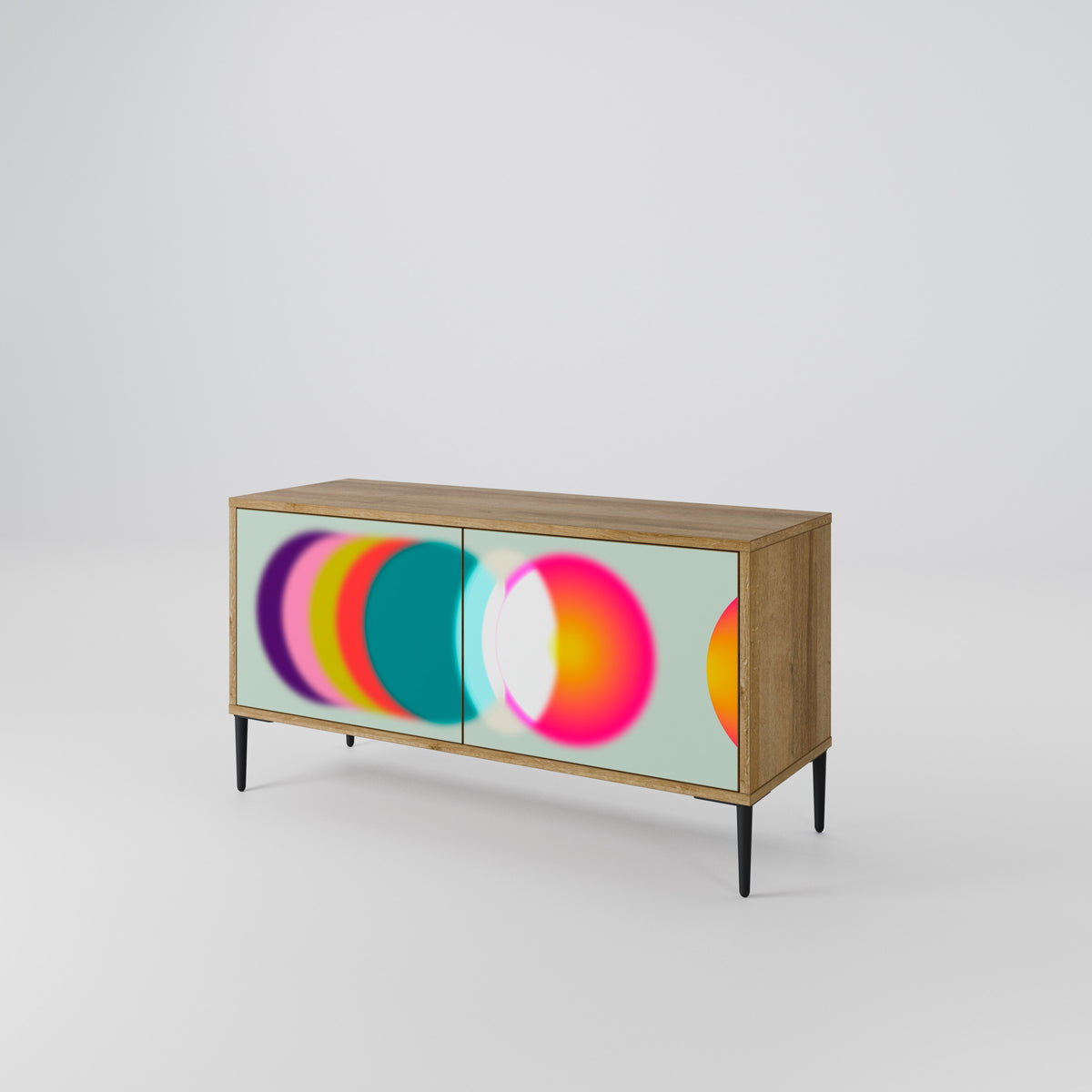 SYMPHONY OF COLORS Kompakt TV-bänk med 2 dörrar