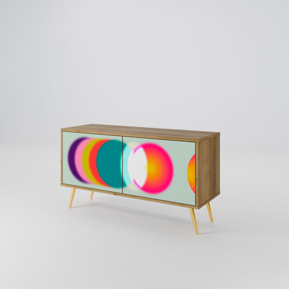 SYMPHONY OF COLORS Kompakt TV-bänk med 2 dörrar