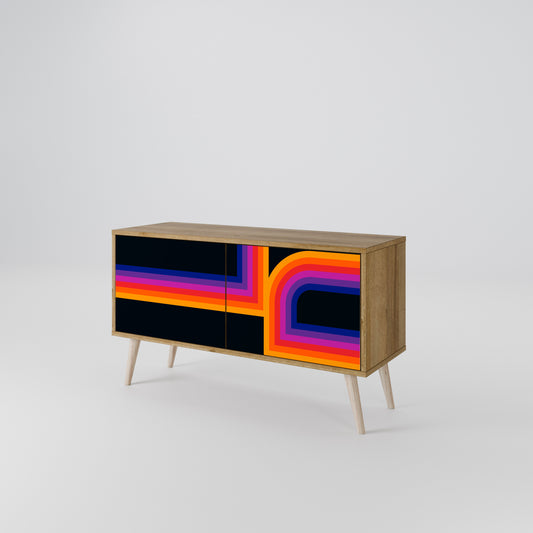 BLINDED BY THE LIGHTS Mueble de TV Compacto de 2 puertas