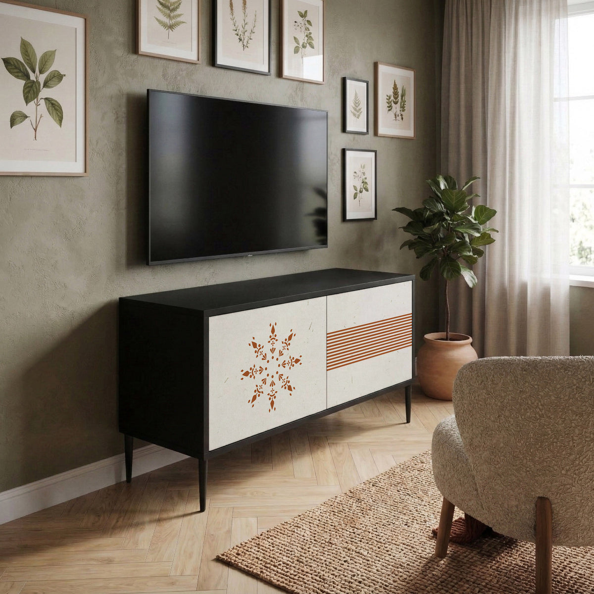 DAILY HARMONY Kompakt TV-bänk med 2 dörrar