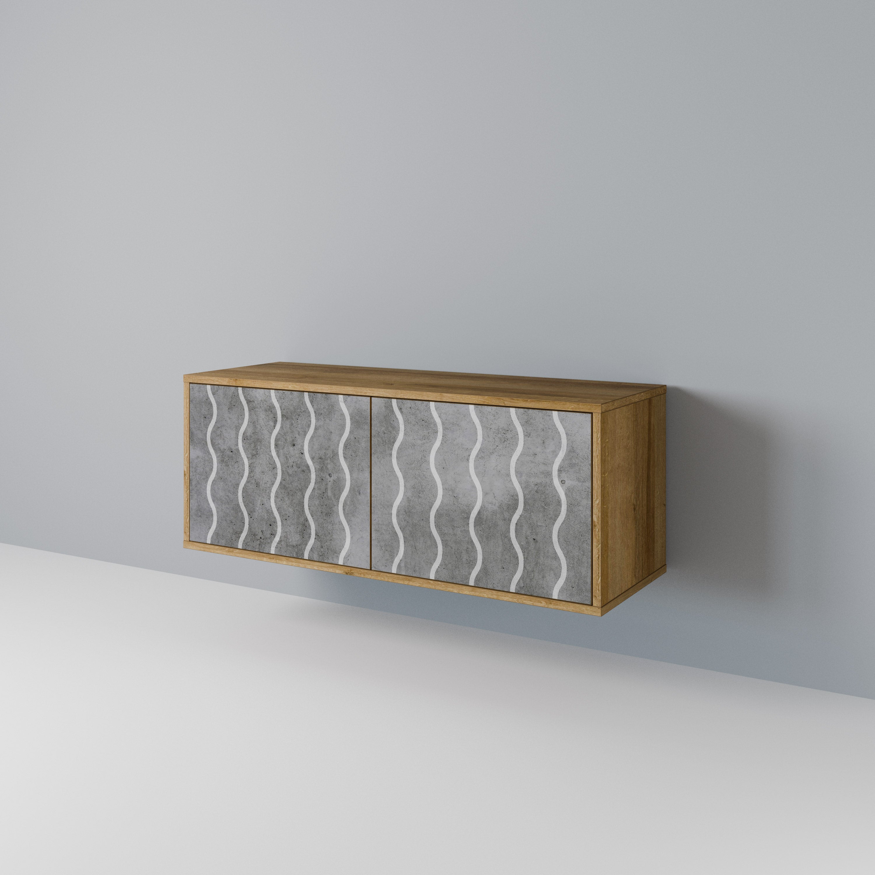 WAVES OF CONCRETE Συμπαγές έπιπλο τηλεόρασης 2-θυρών