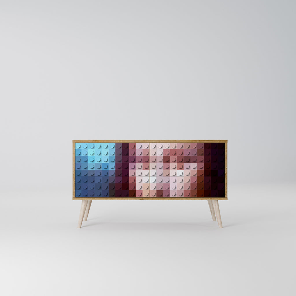 CONSTRUCTIVE ART Kompaktní dvoudveřový TV stolek