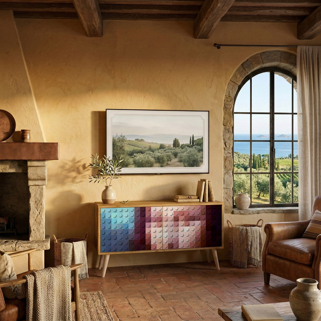 CONSTRUCTIVE ART Kompaktní dvoudveřový TV stolek