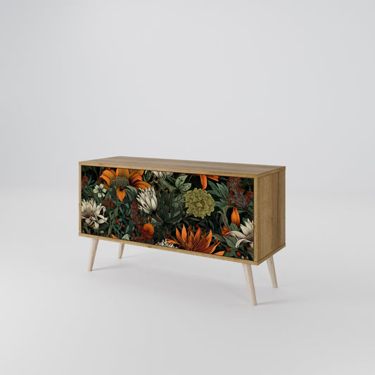 MIDNIGHT SPROUT Mueble de TV Compacto de 2 puertas