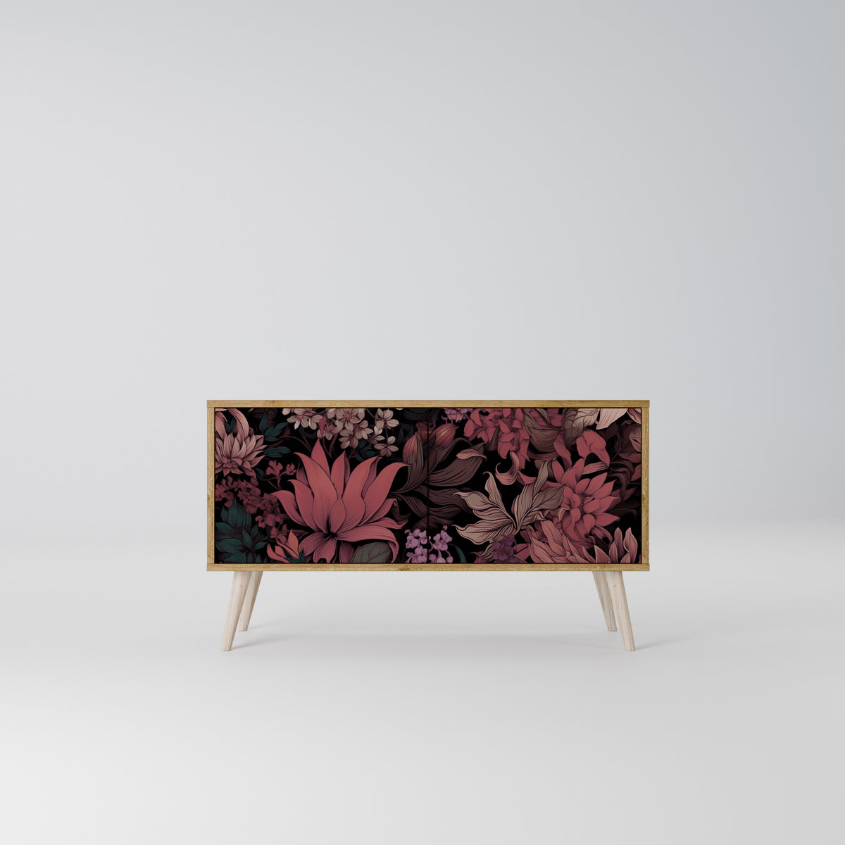 FLORAL WHISPER Kompakt TV-bänk med 2 dörrar