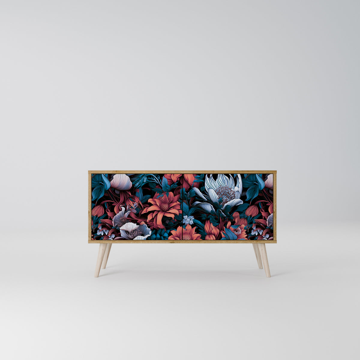 ETHEREAL BLOSSOMS Mueble de TV Compacto de 2 puertas