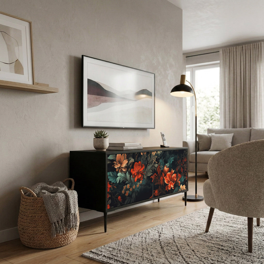 IMAGINARY BLOSSOM Mobile TV Compatto a 2 Ante