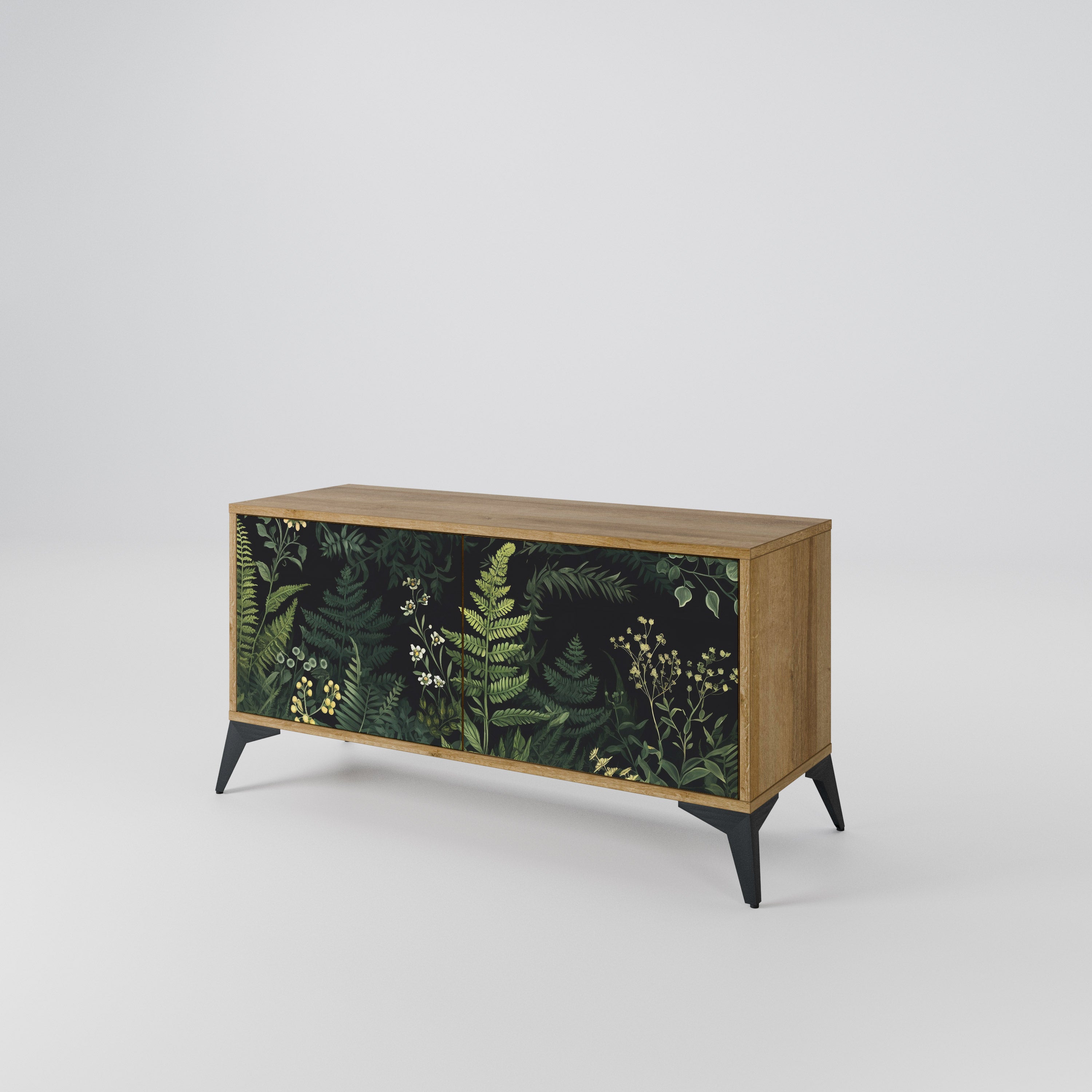 FERN FLOWERS Compact 2-Door TV Cabinet