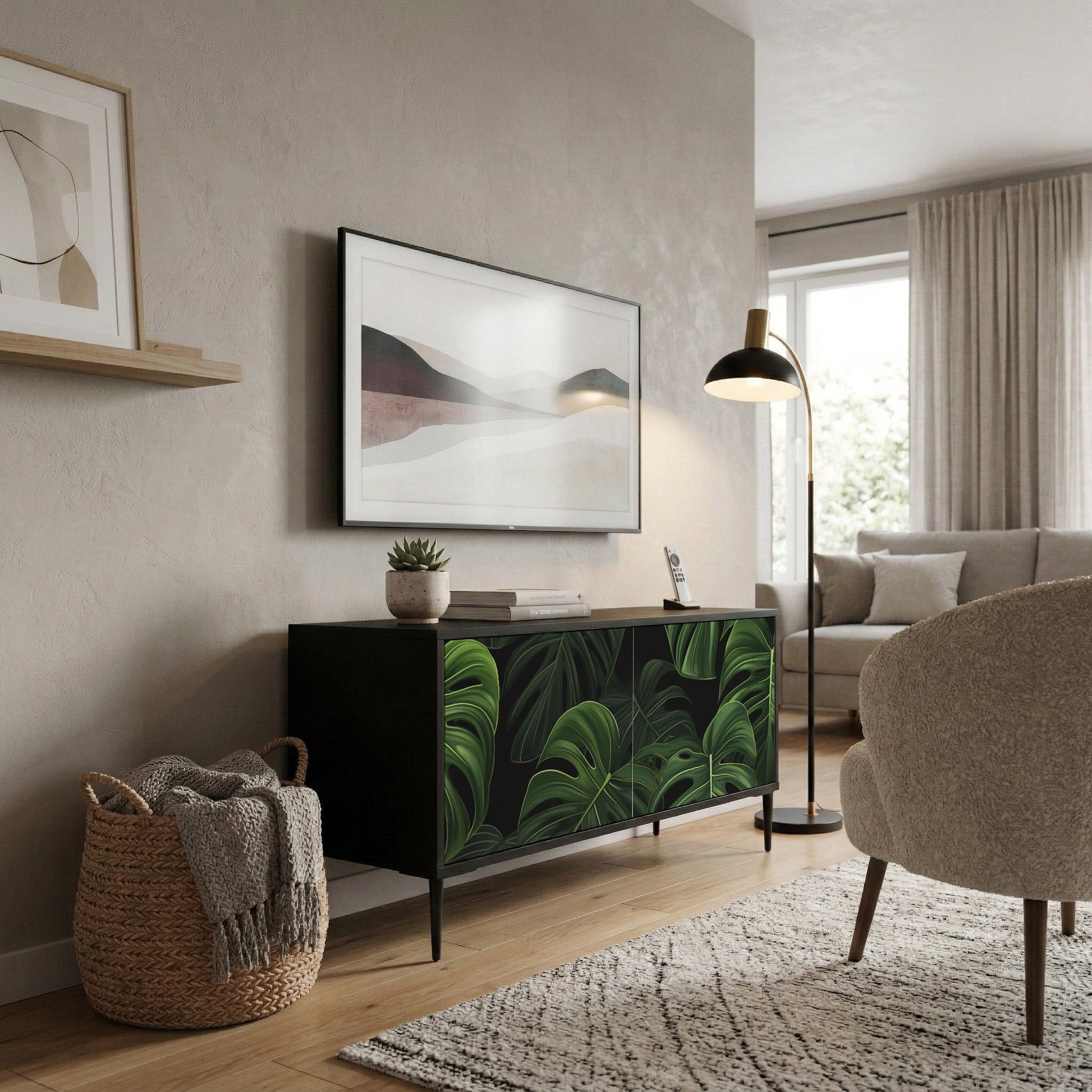 INFINITE MONSTERA Mobile TV Compatto a 2 Ante