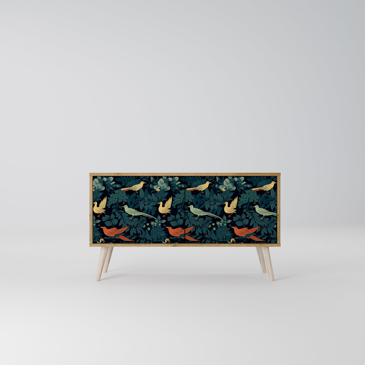 FOWL ORNAMENT Kompaktní dvoudveřový TV stolek