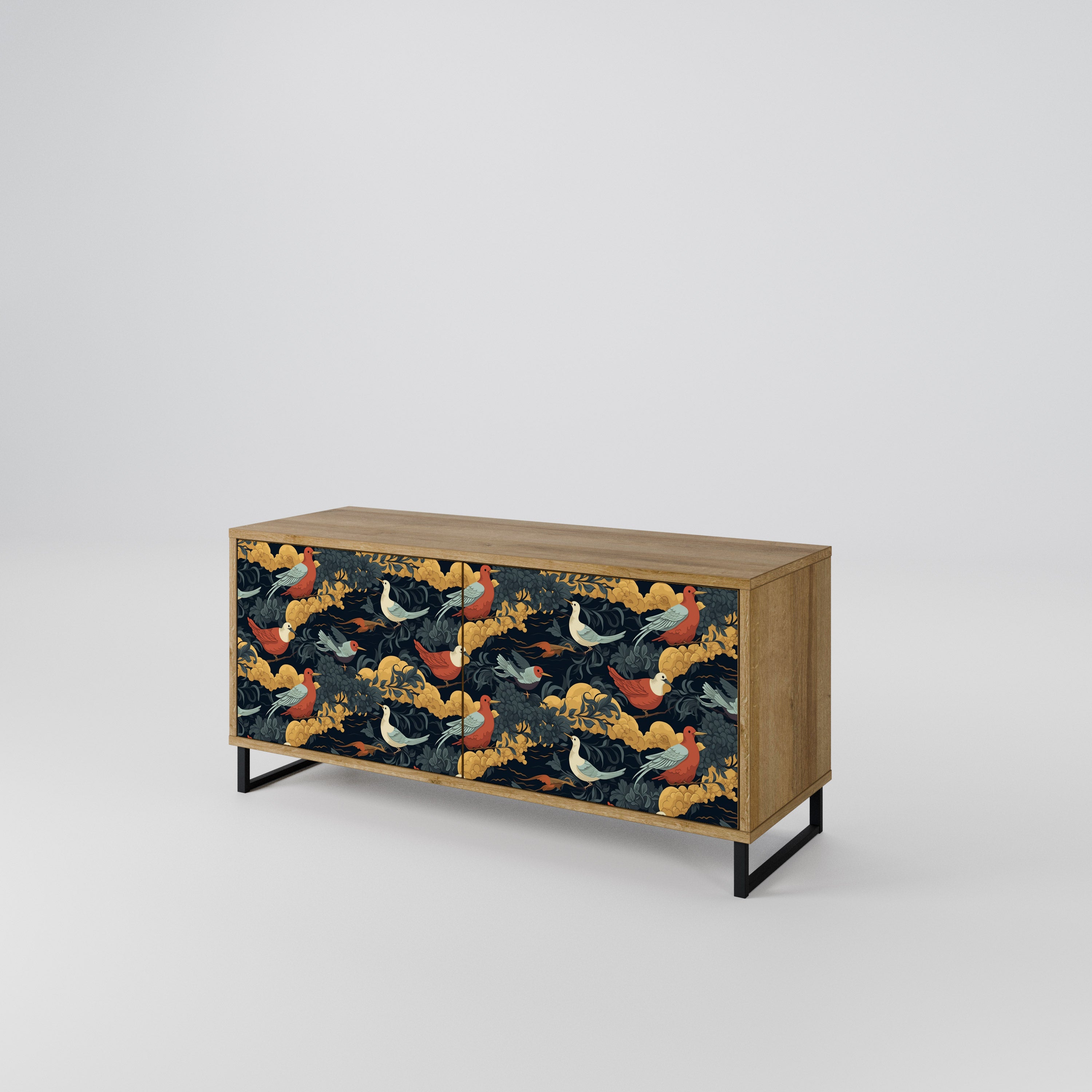 FOWLY DAZE Compact 2-Door TV Cabinet