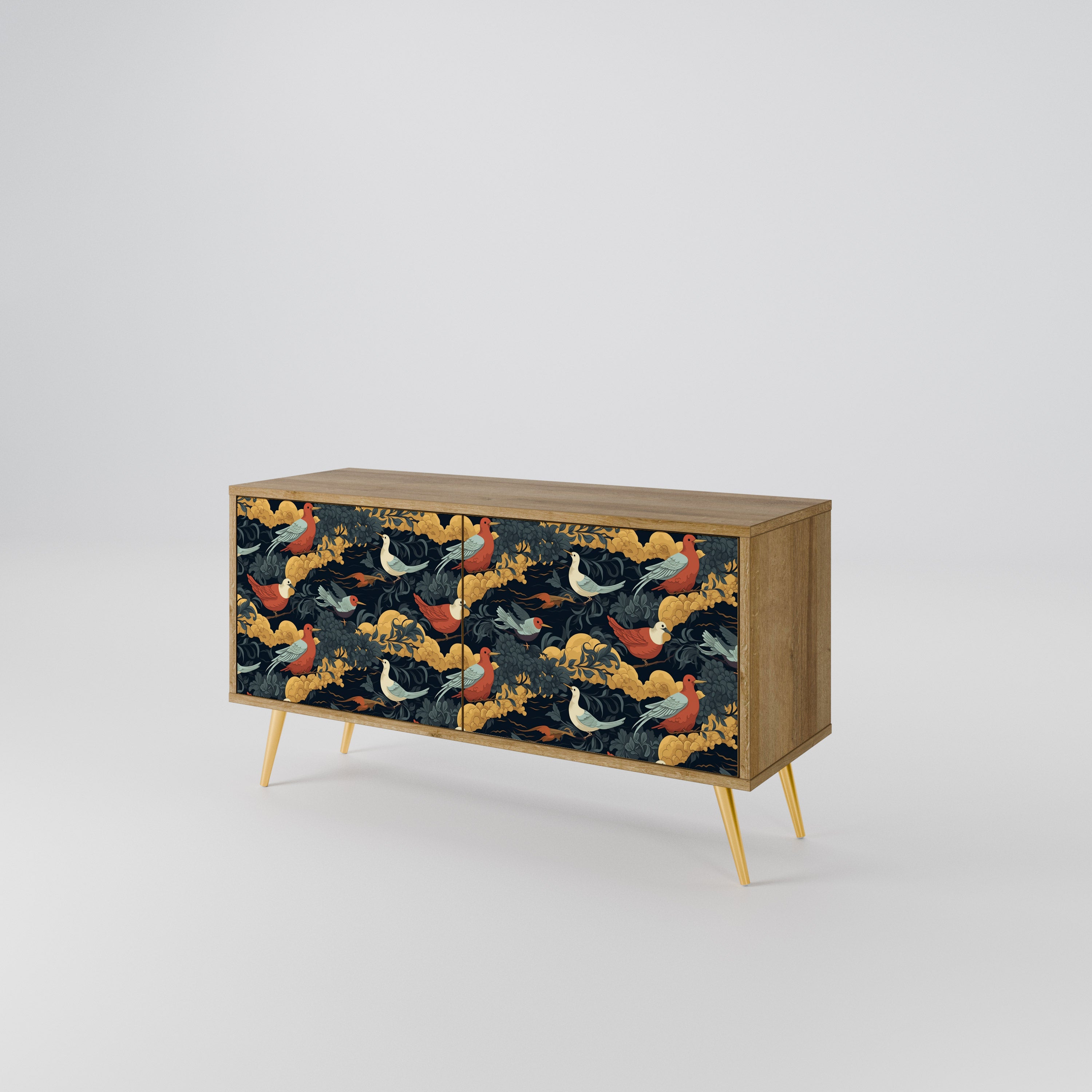 FOWLY DAZE Compact 2-Door TV Cabinet