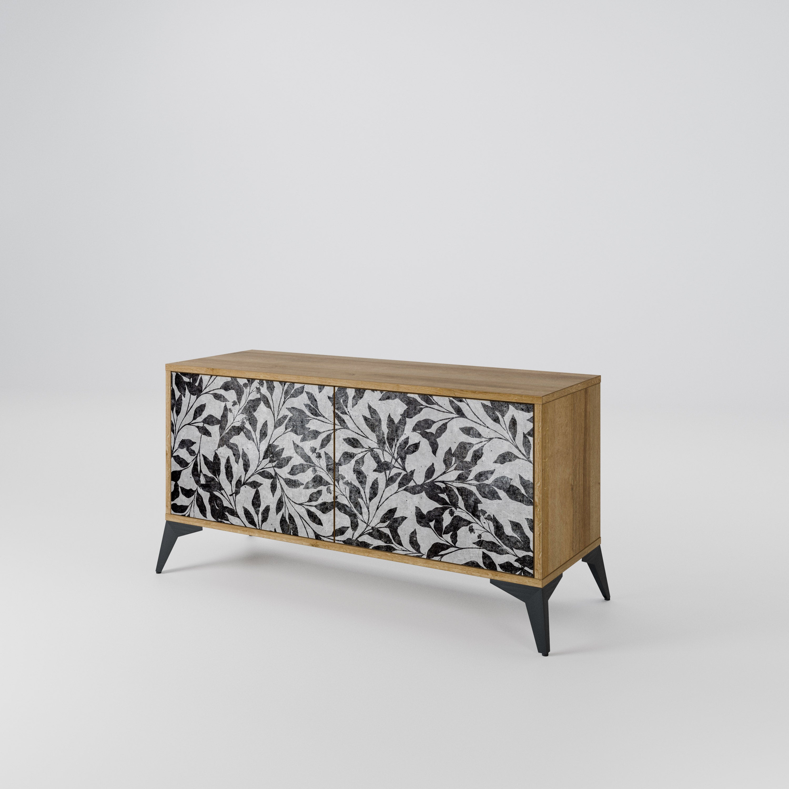 CHARCOAL SPROUT Compact 2-Door TV Cabinet