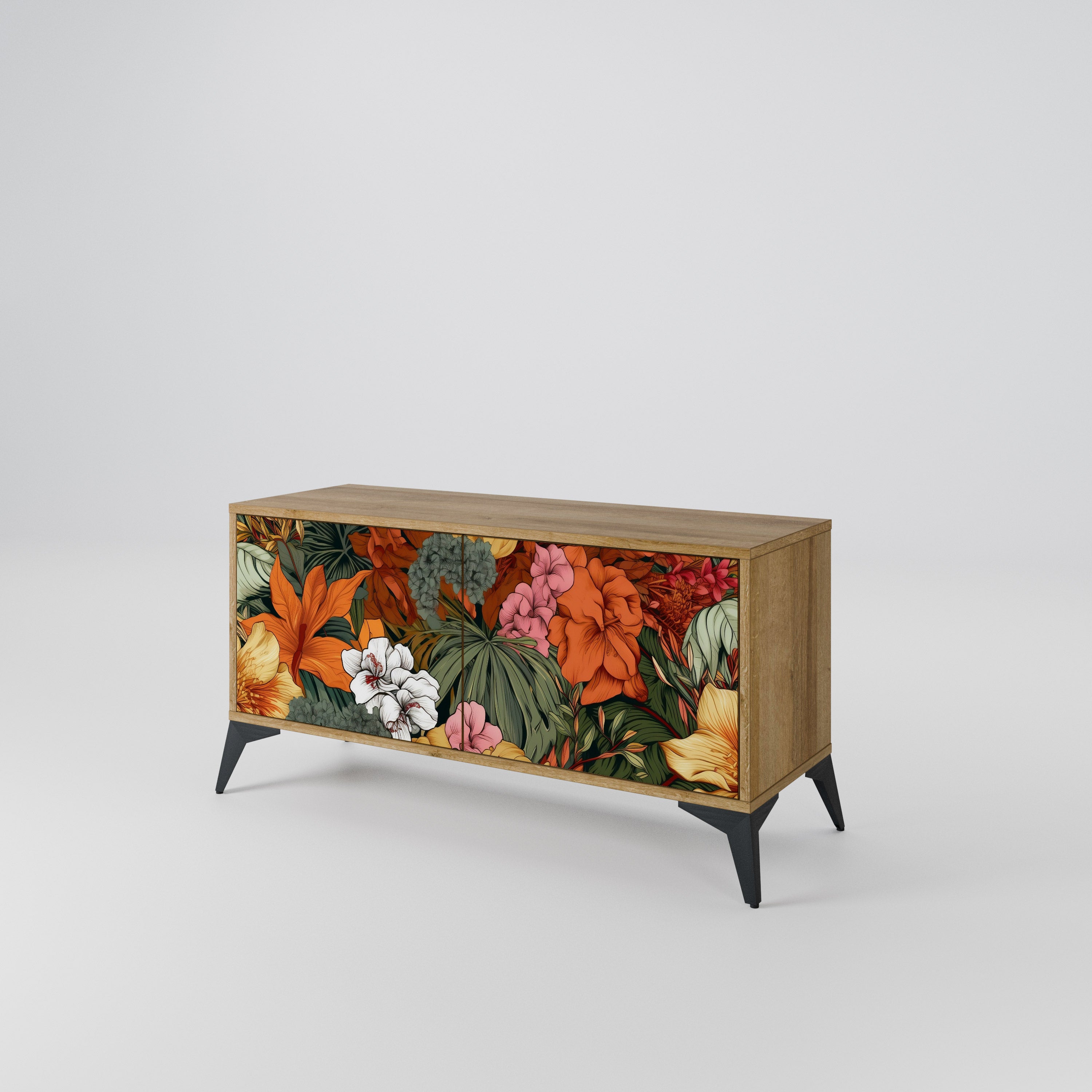 RADIANT FLORA Compact 2-Door TV Cabinet
