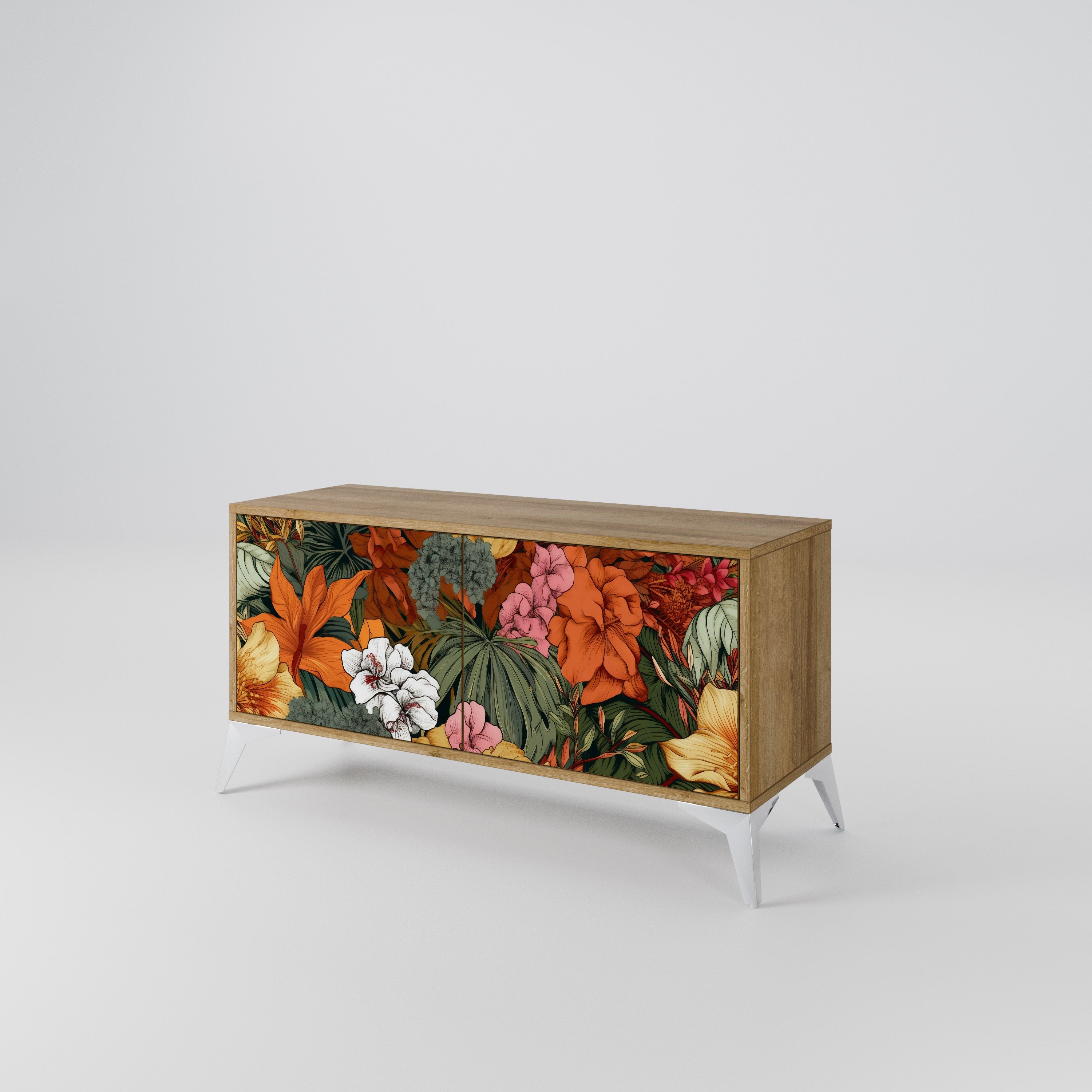 RADIANT FLORA Compact 2-Door TV Cabinet