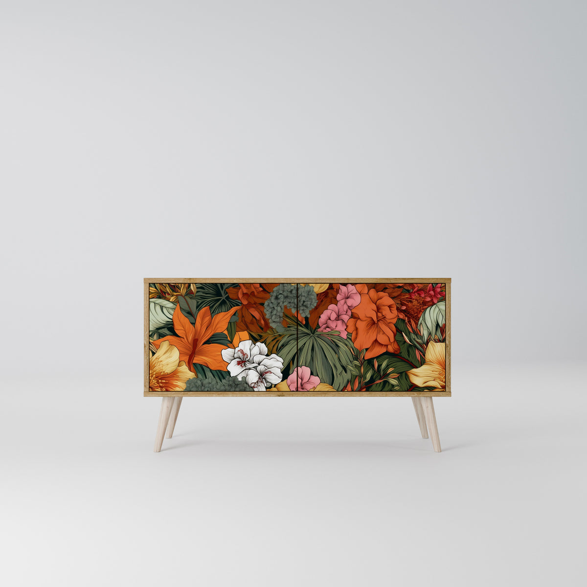 RADIANT FLORA Móvel de TV Compacto de 2 Portas