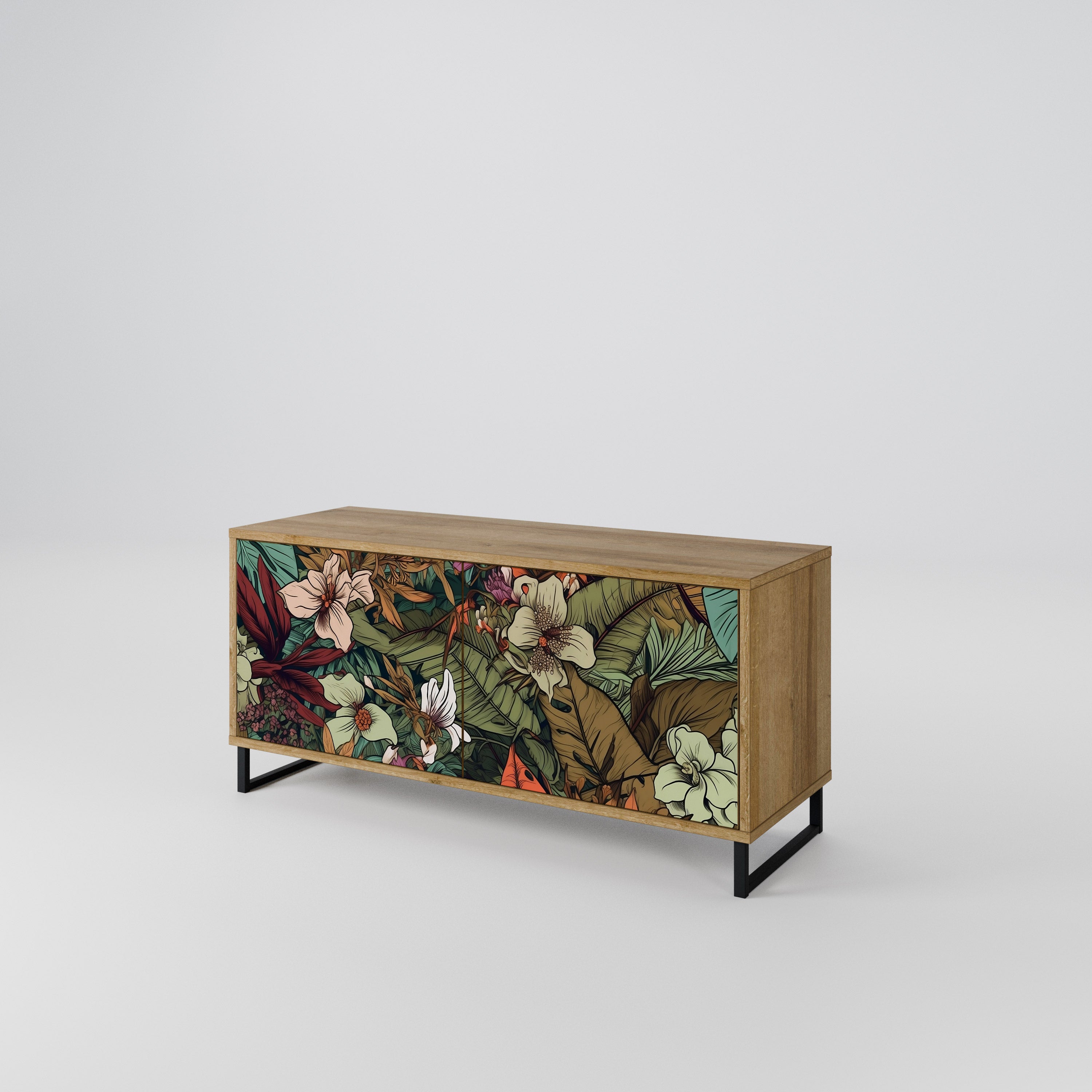 BOTANICAL EMERGENCE Compact 2-Door TV Cabinet