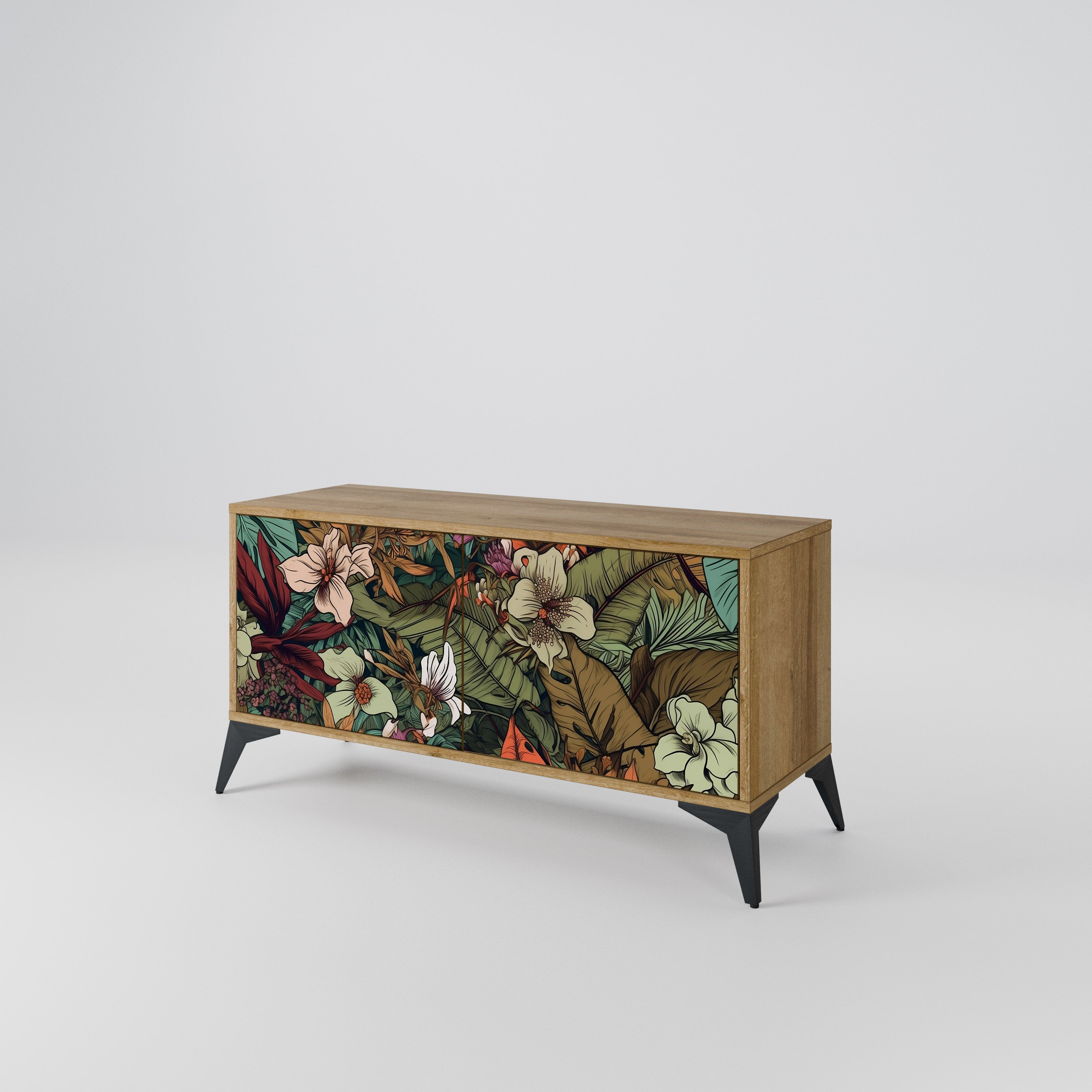 BOTANICAL EMERGENCE Compact 2-Door TV Cabinet