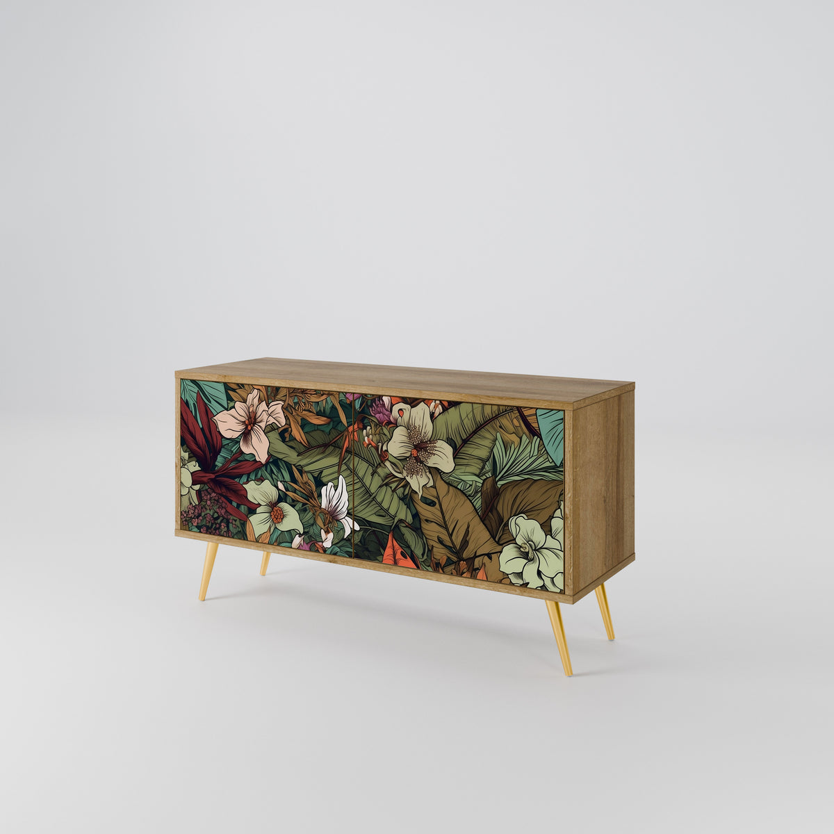 BOTANICAL EMERGENCE Mueble de TV Compacto de 2 puertas