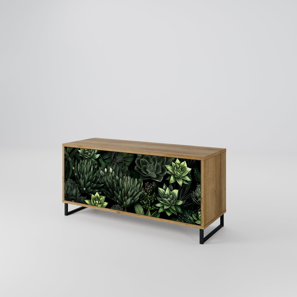 SUCCULENT JUNGLE Mueble de TV Compacto de 2 puertas