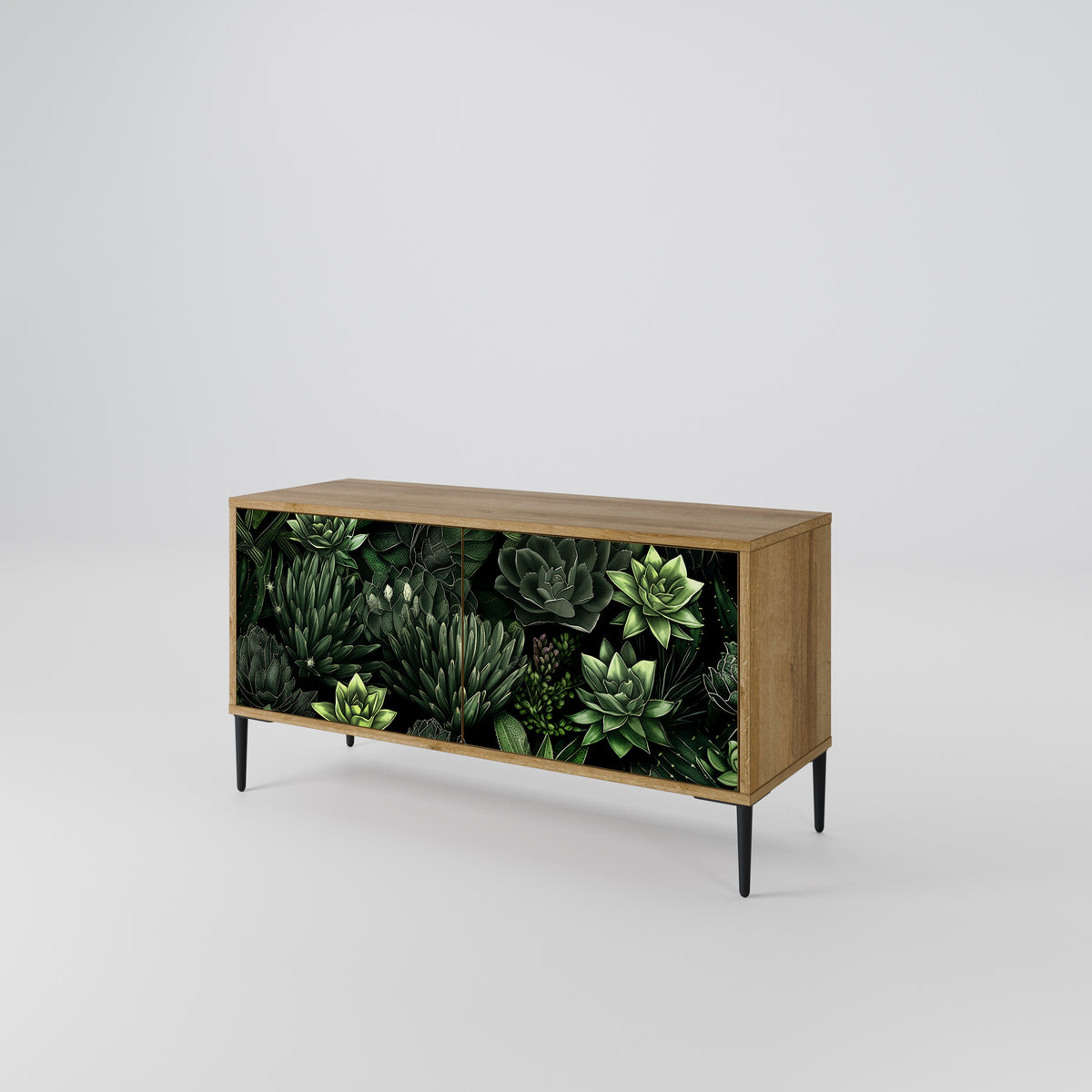 SUCCULENT JUNGLE Kompakt TV-bänk med 2 dörrar