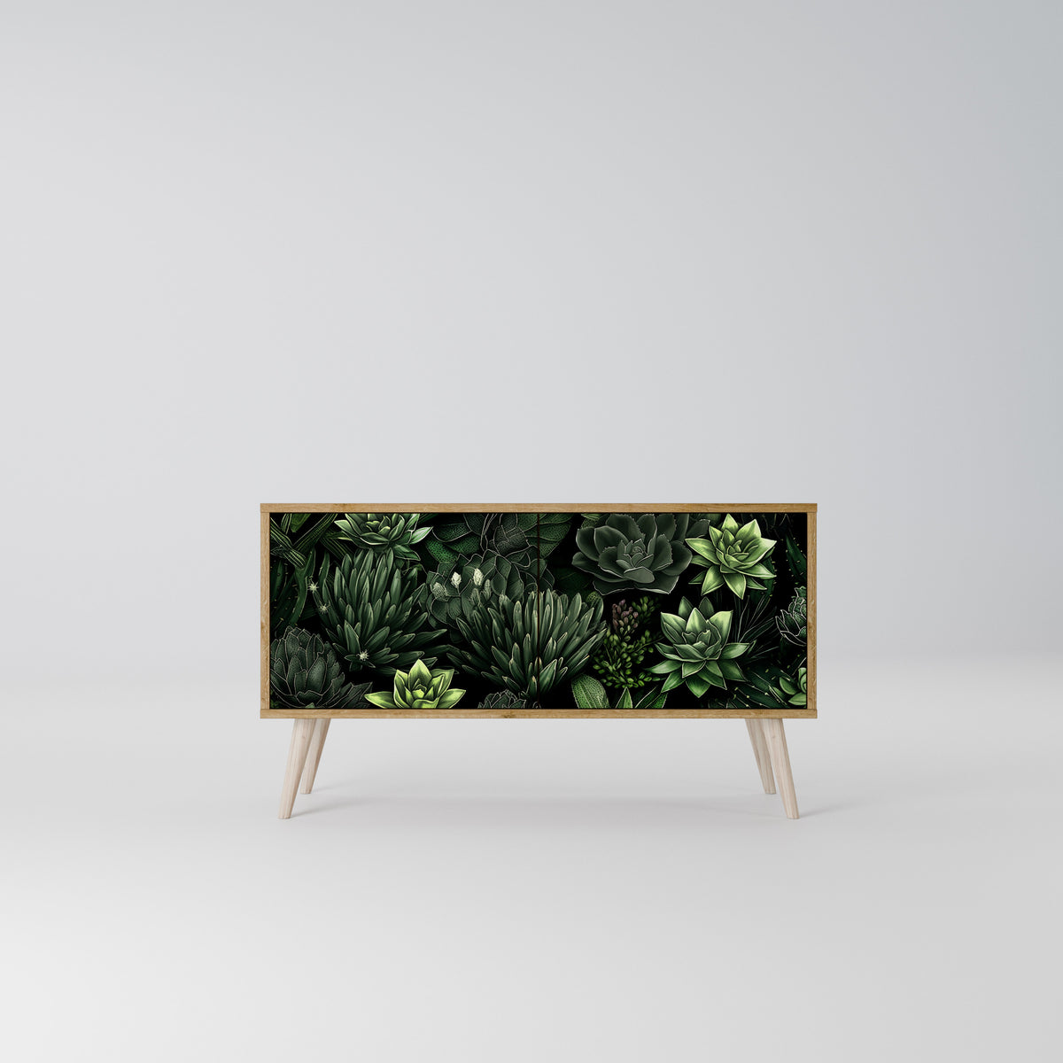 SUCCULENT JUNGLE Kompakt TV-bänk med 2 dörrar