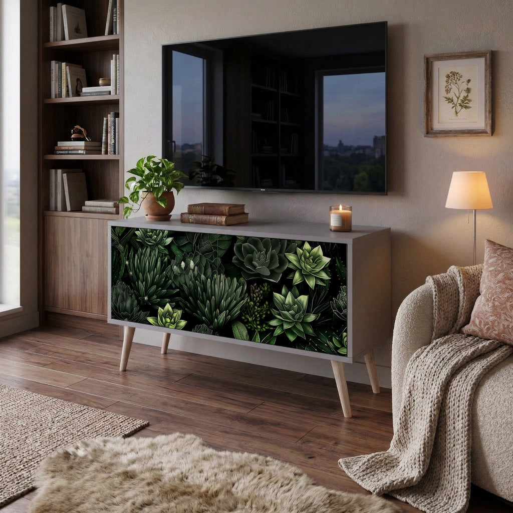 SUCCULENT JUNGLE Mobile TV Compatto a 2 Ante