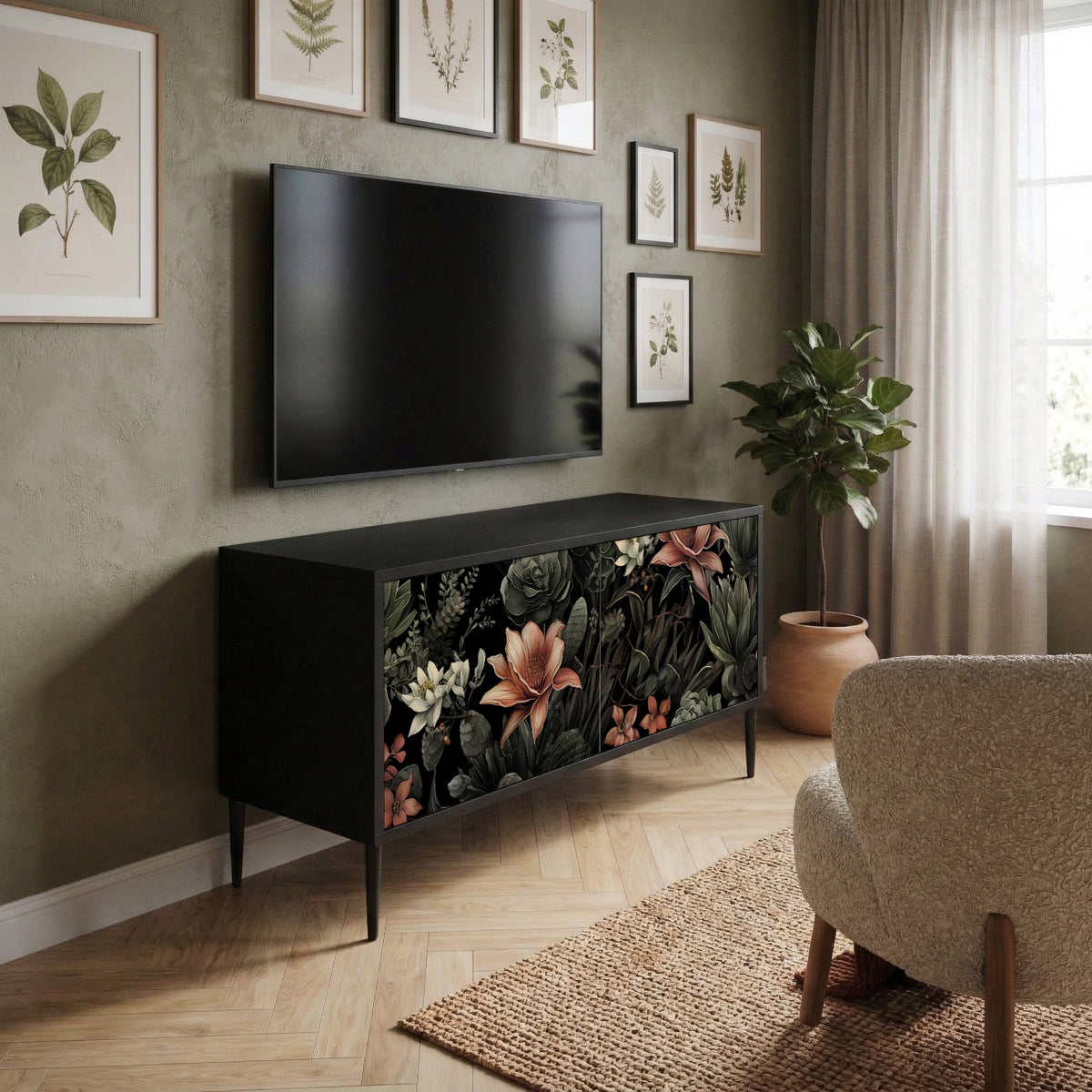 SECRET VERDURE Mobile TV Compatto a 2 Ante