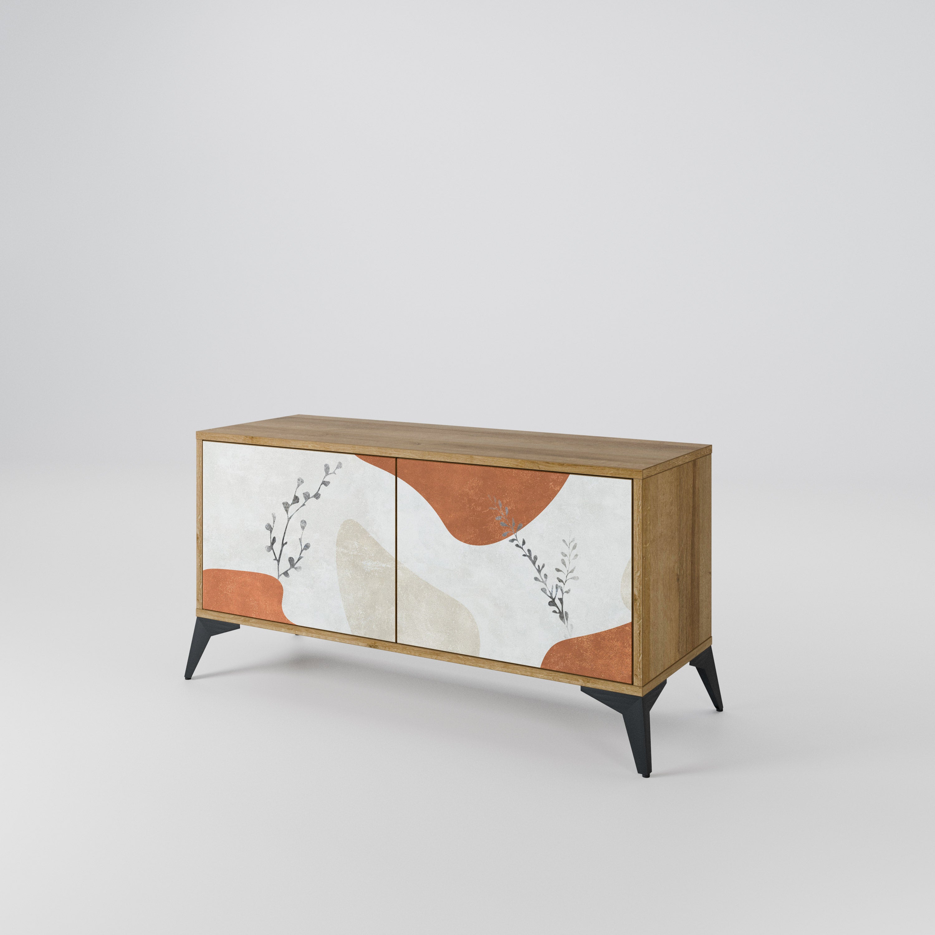 TRANQUIL TWIG Kompakt TV-bänk med 2 dörrar