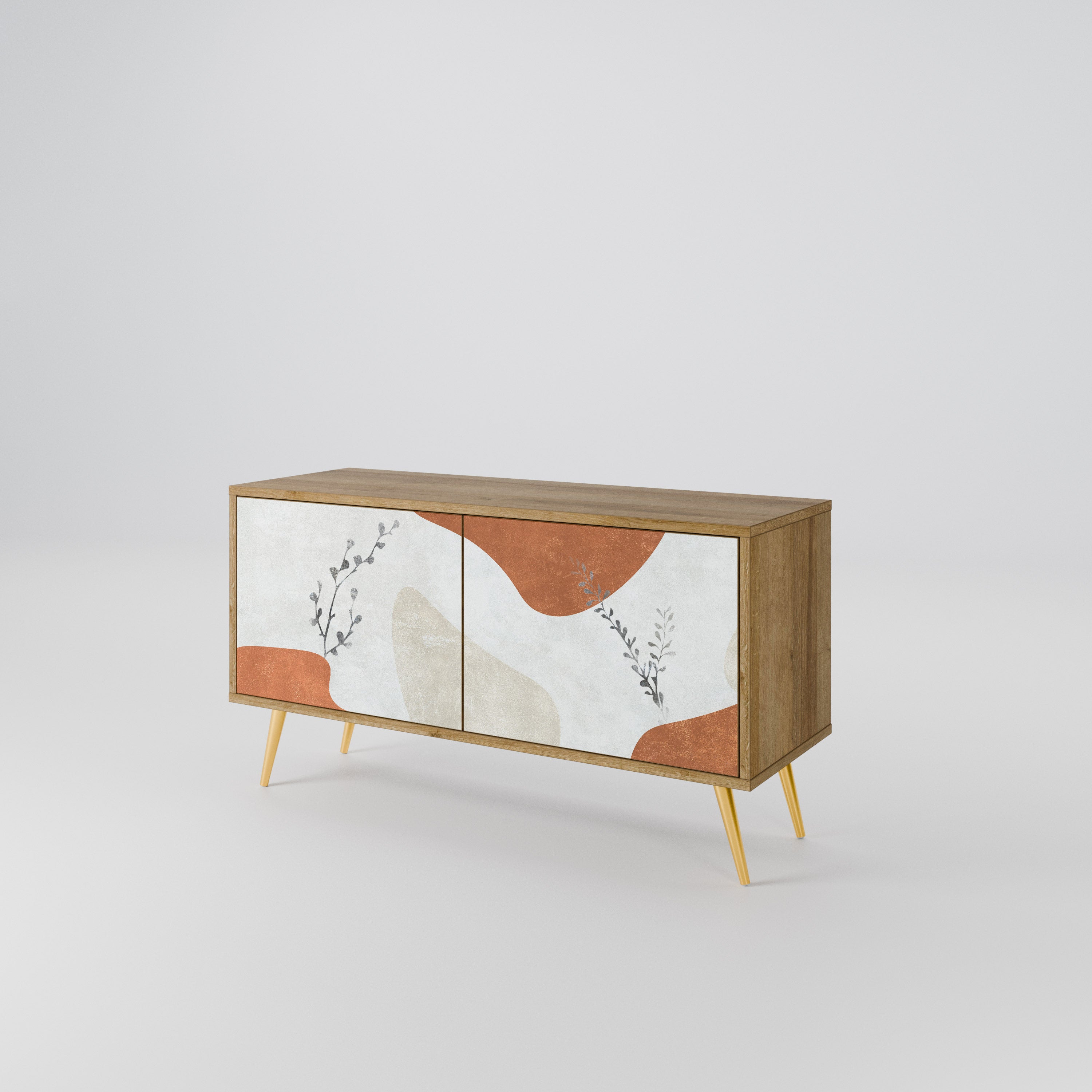 TRANQUIL TWIG Kompakt TV-bänk med 2 dörrar