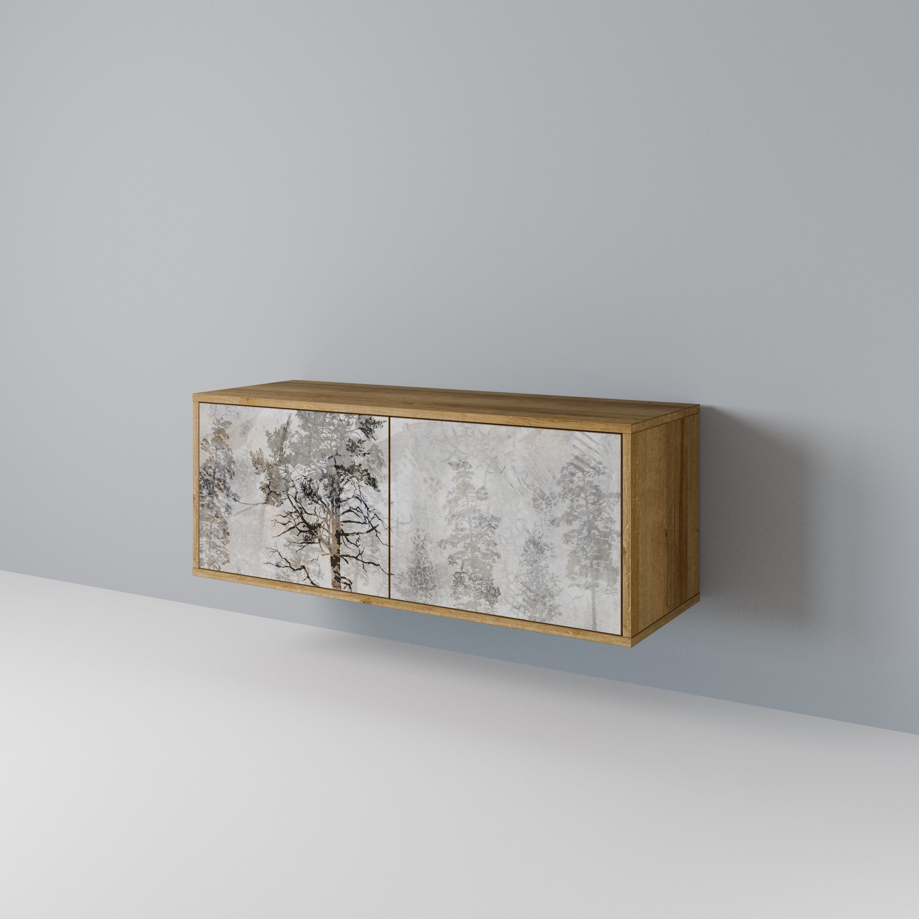 FADE IN THE TREES Kompakt TV-bänk med 2 dörrar