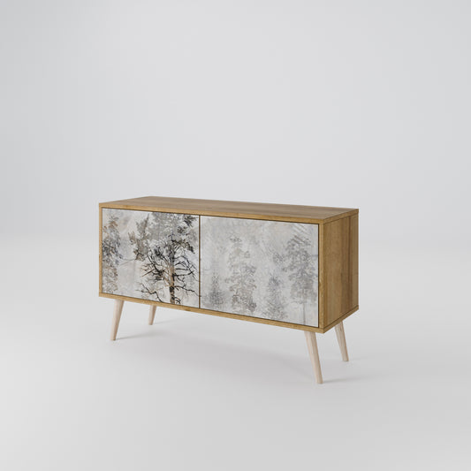 FADE IN THE TREES Compact 2-Door TV Cabinet