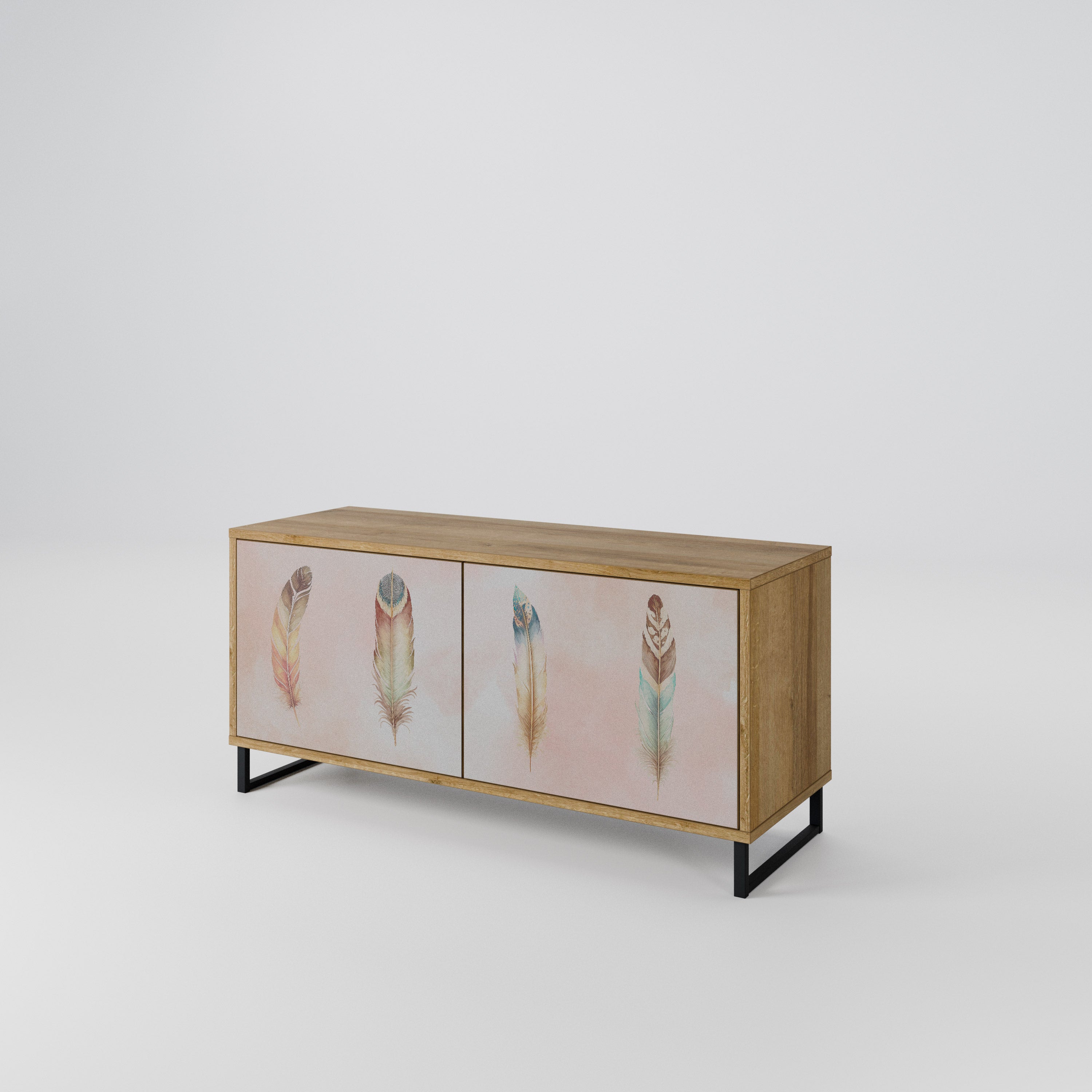 THE DELIQUESCE Mueble de TV Compacto de 2 puertas