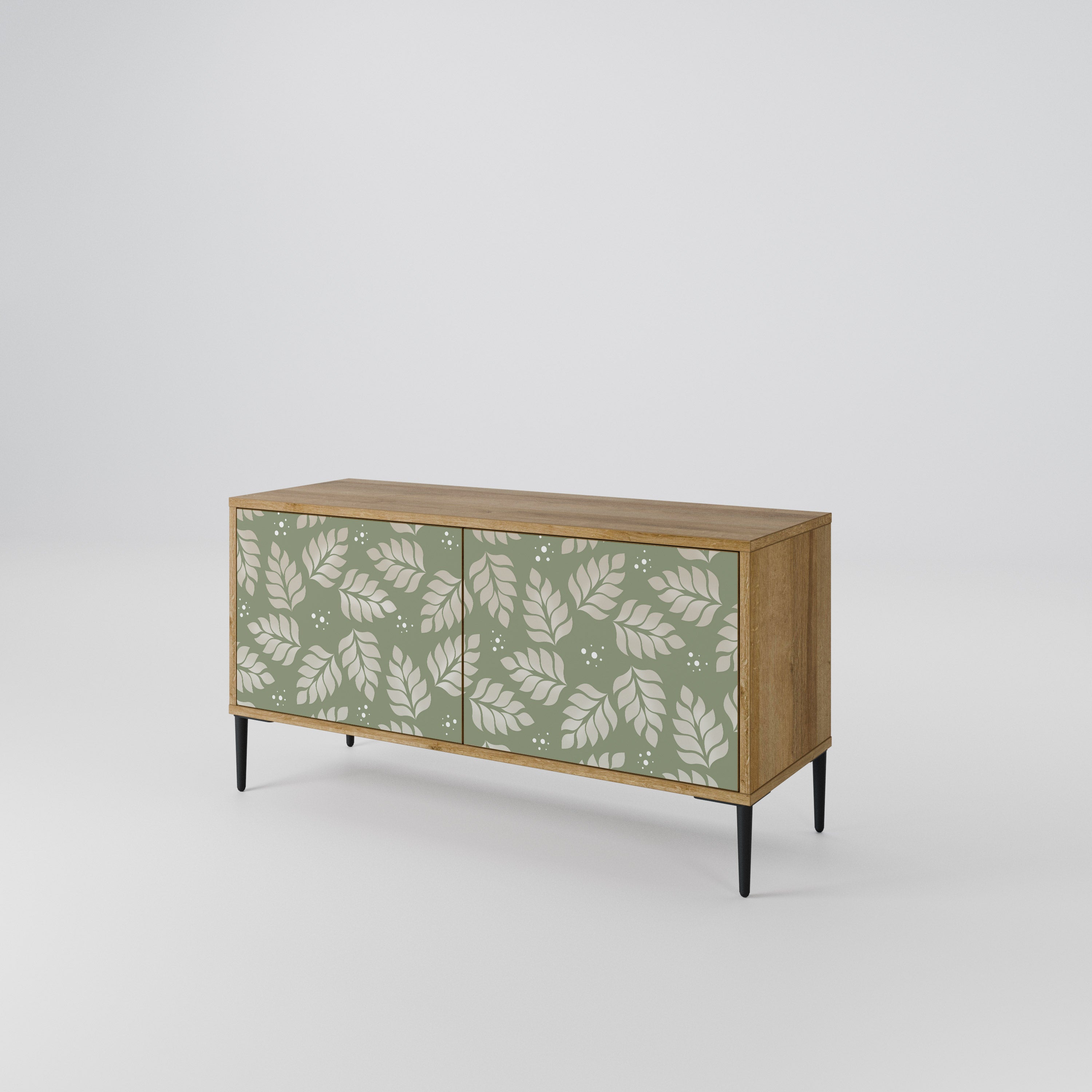 LEAVES ON GREEN Mueble de TV Compacto de 2 puertas