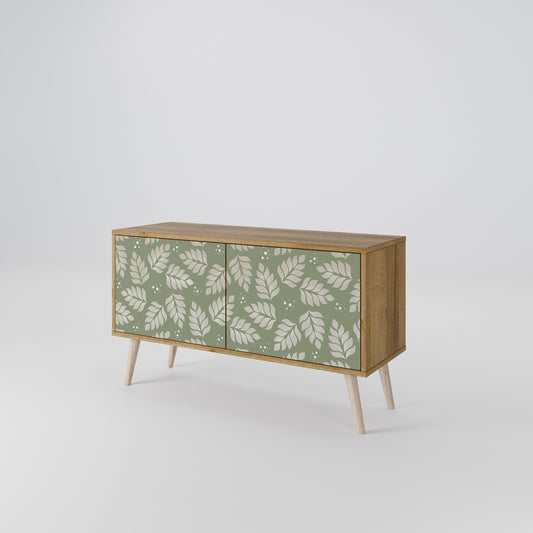 LEAVES ON GREEN Mueble de TV Compacto de 2 puertas