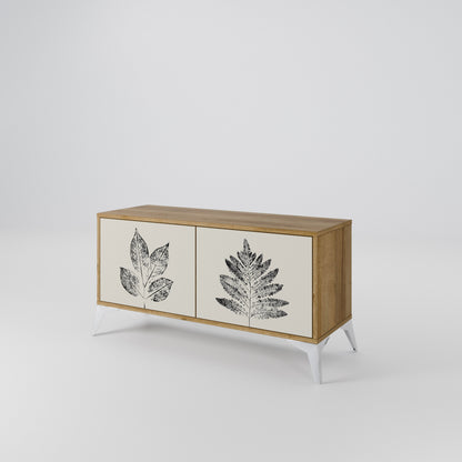 LEAFY STAMPS Compact 2-Door TV Cabinet