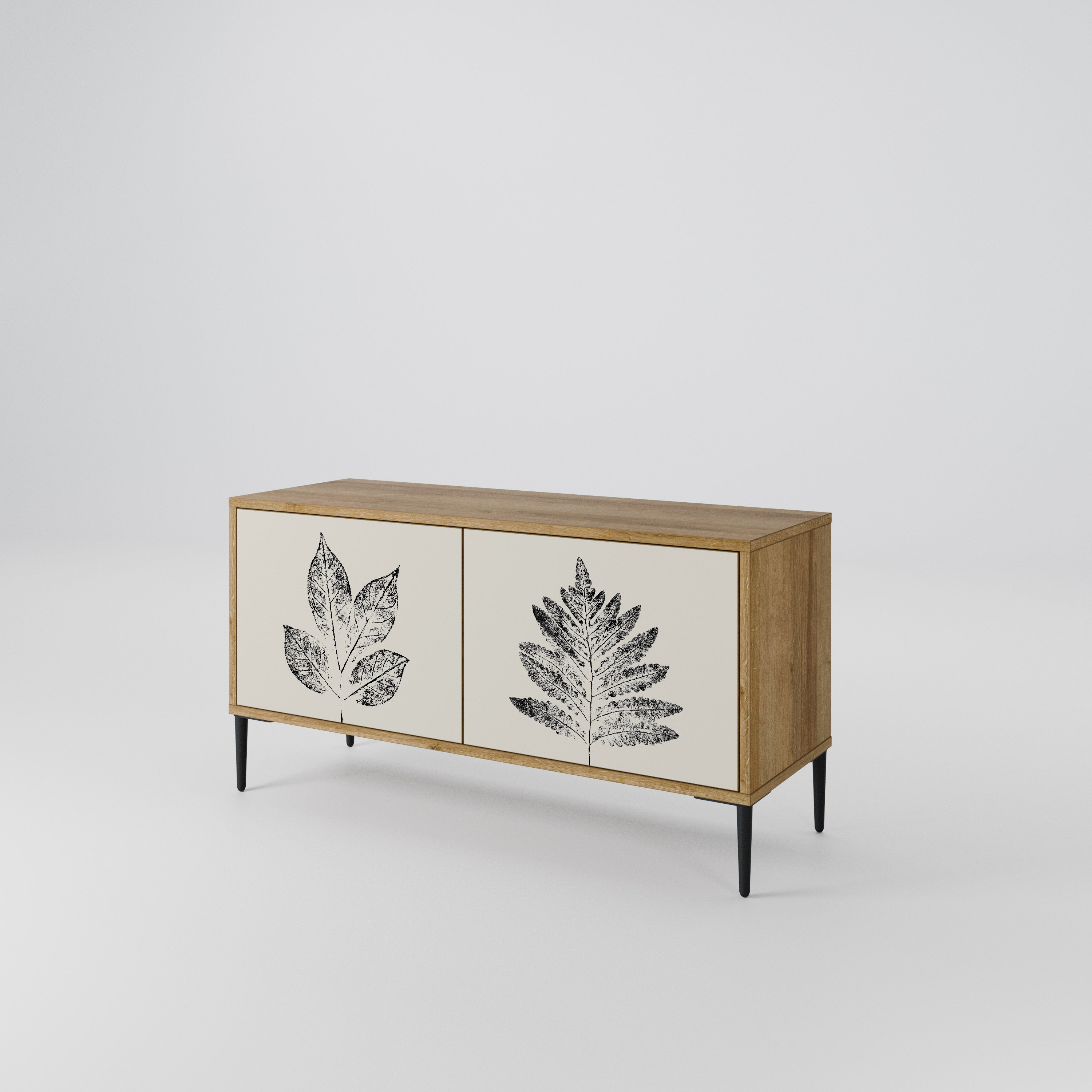 LEAFY STAMPS Mueble de TV Compacto de 2 puertas
