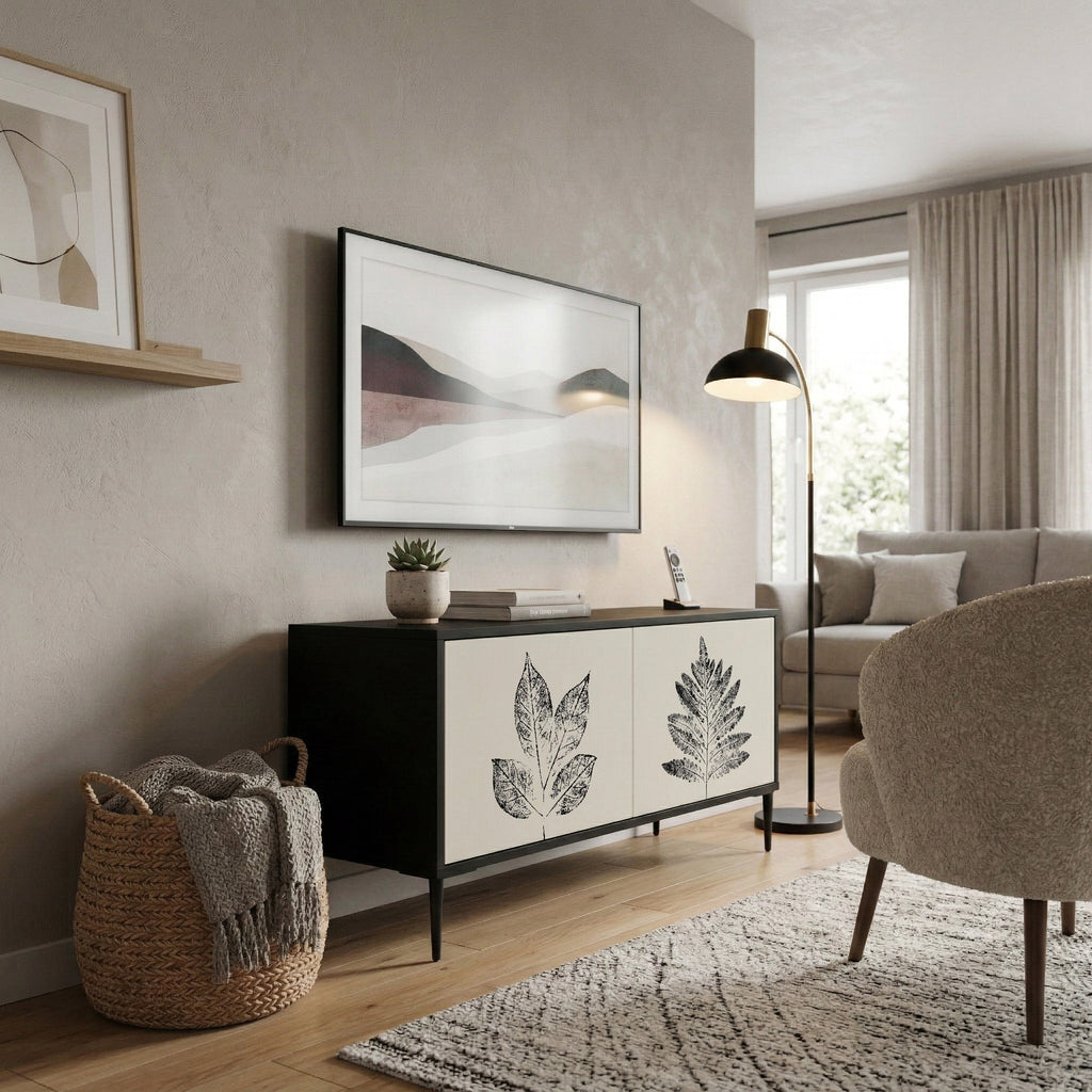 LEAFY STAMPS Mobile TV Compatto a 2 Ante