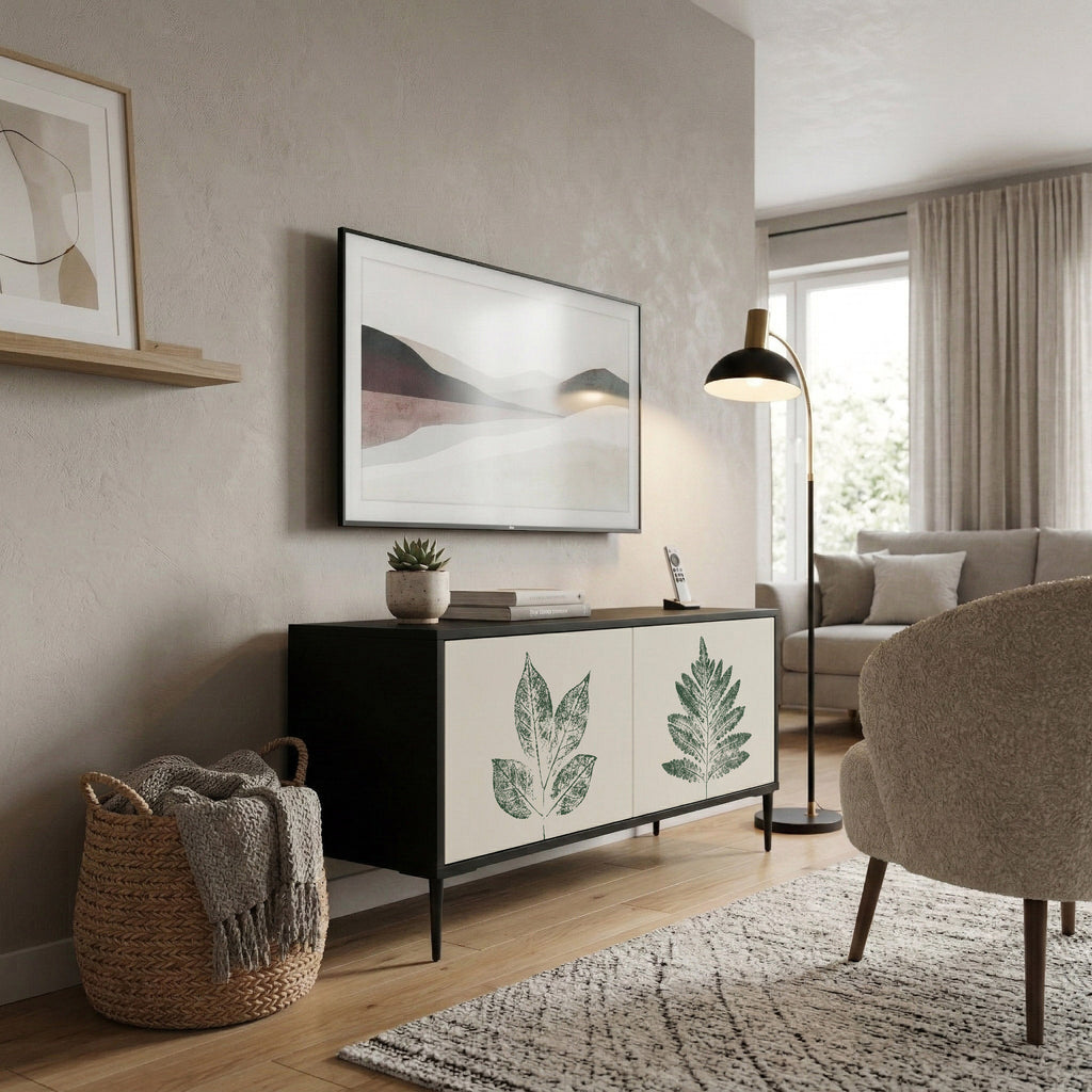 GREEN LEAFY STAMPS Mobile TV Compatto a 2 Ante