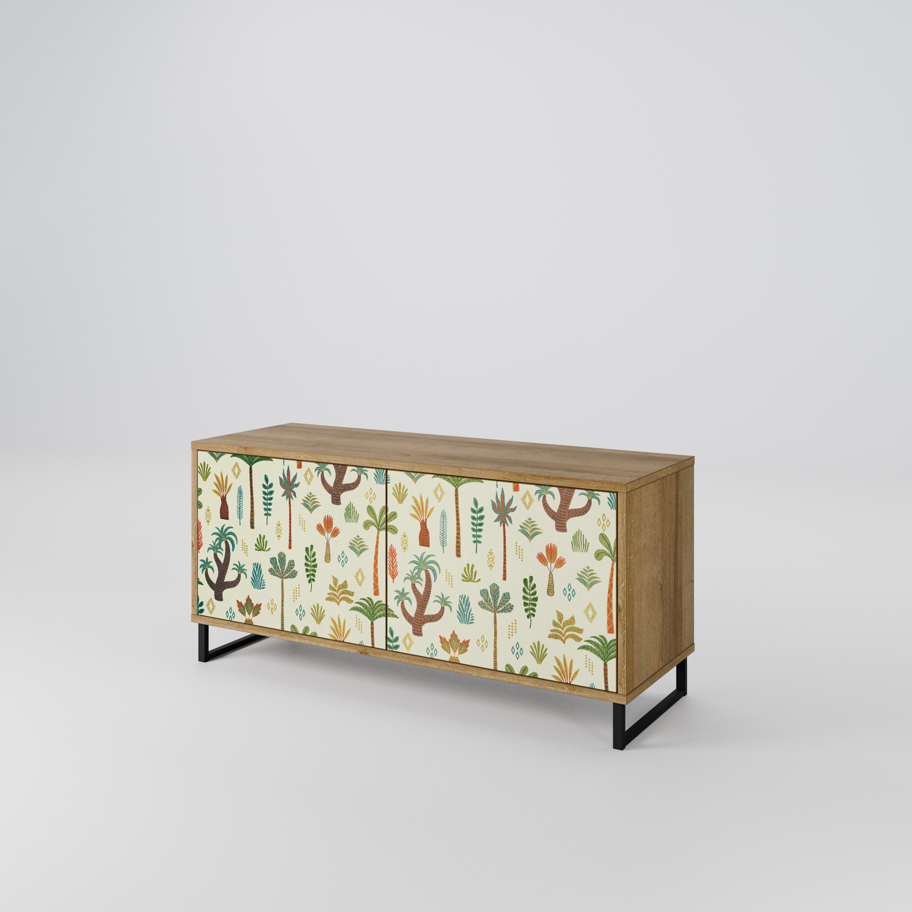 PALM SPRING Mueble de TV Compacto de 2 puertas