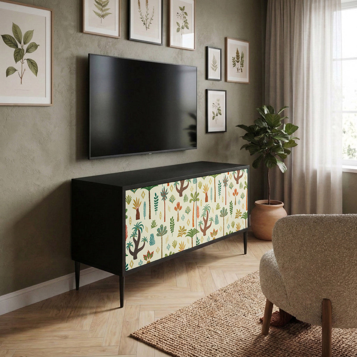 PALM SPRING Kompaktní dvoudveřový TV stolek