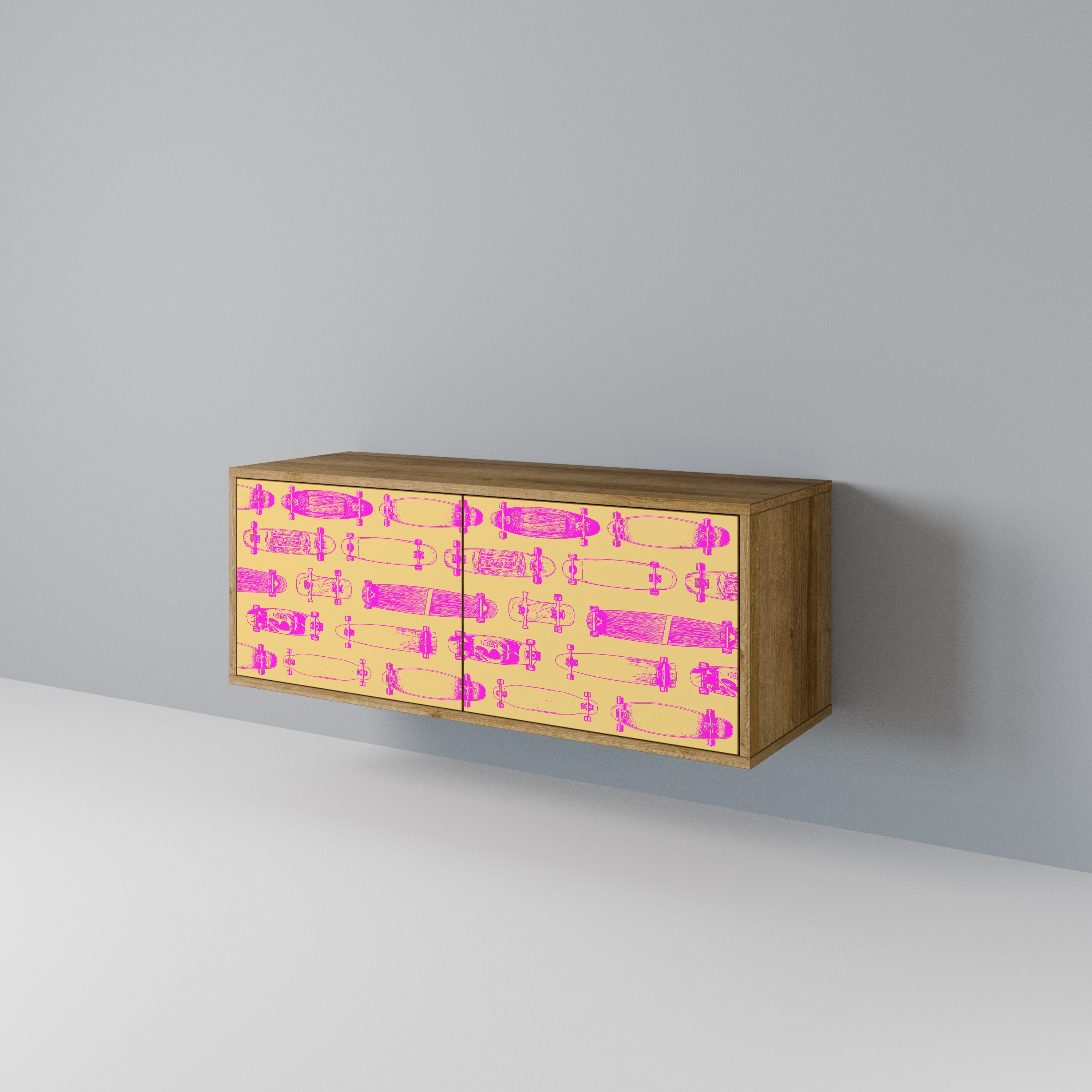 SKATEBOARD ARTISTRY Mueble de TV Compacto de 2 puertas