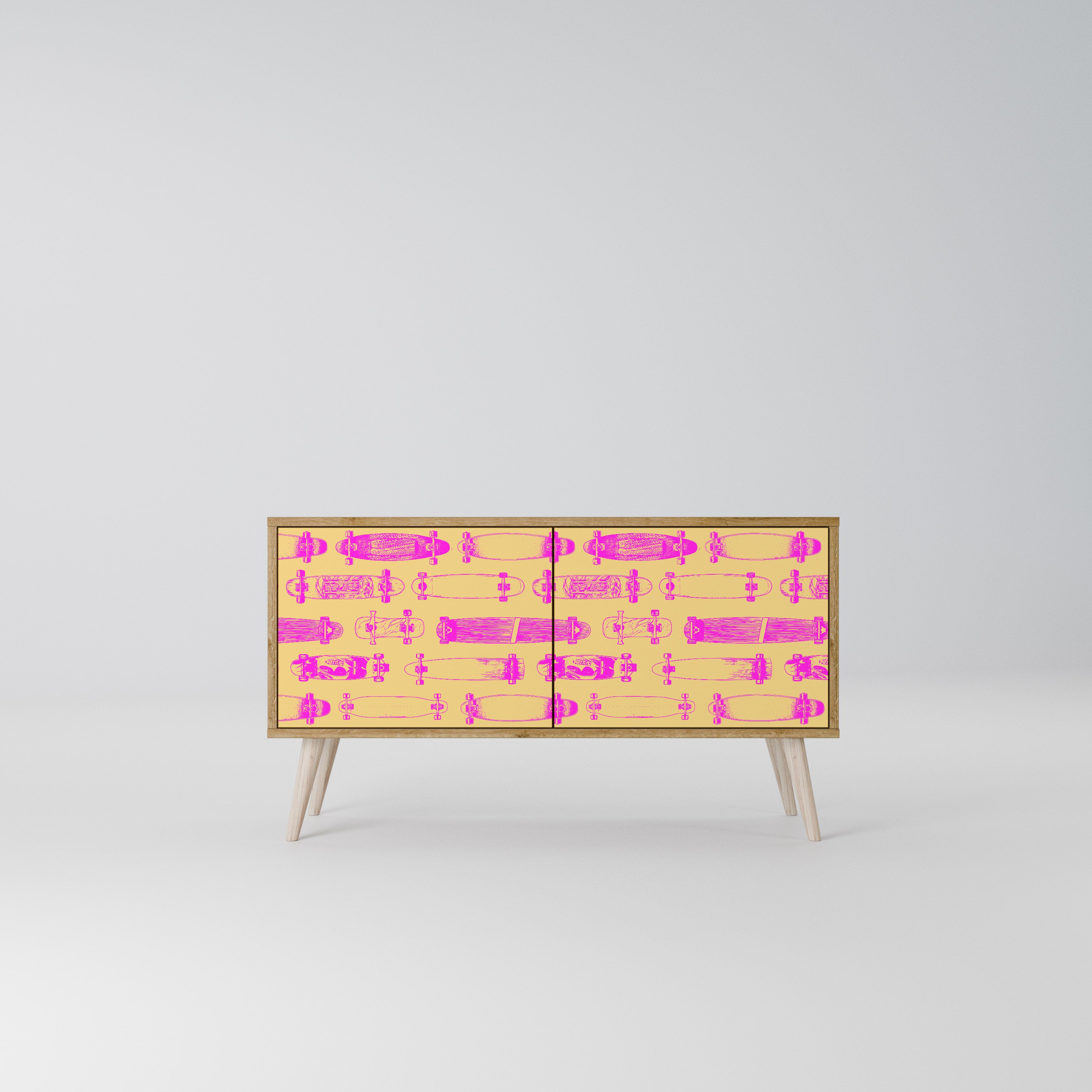 SKATEBOARD ARTISTRY Kompaktes 2-türiges TV-Lowboard