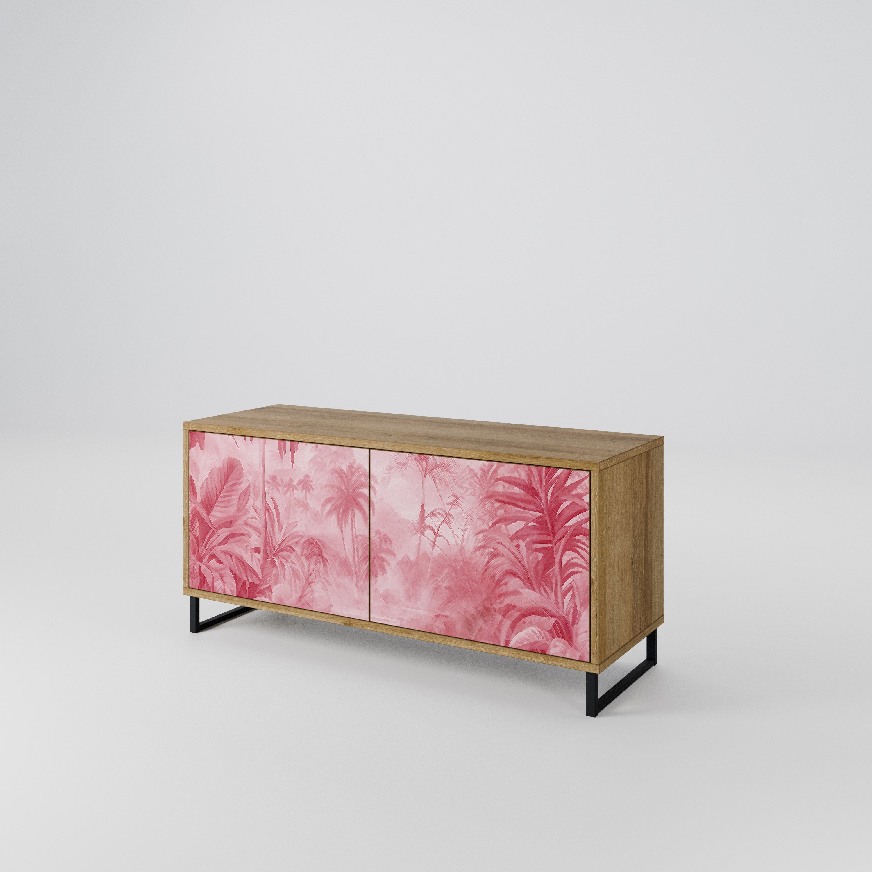 SWEET TROPICS Mueble de TV Compacto de 2 puertas