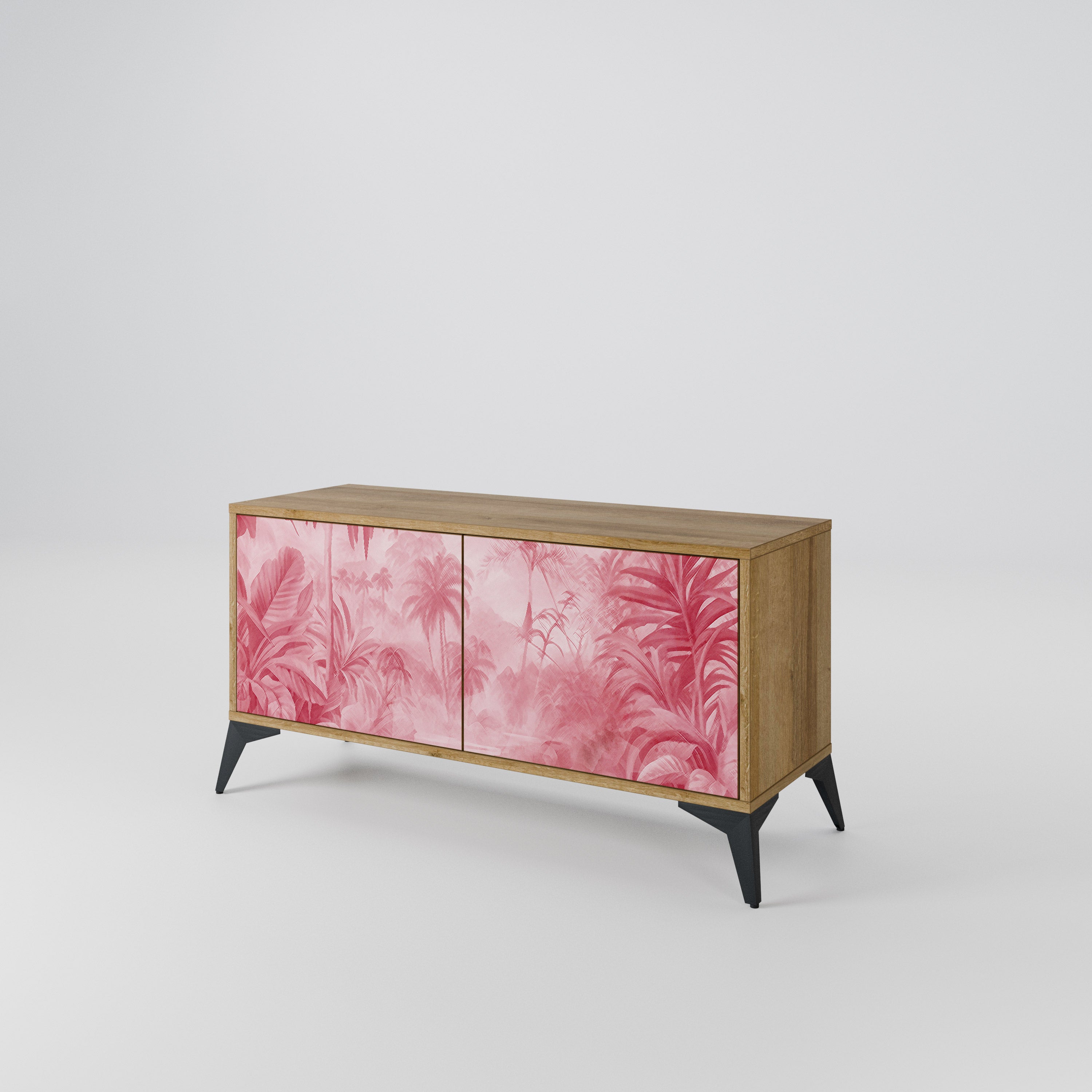 SWEET TROPICS Mueble de TV Compacto de 2 puertas