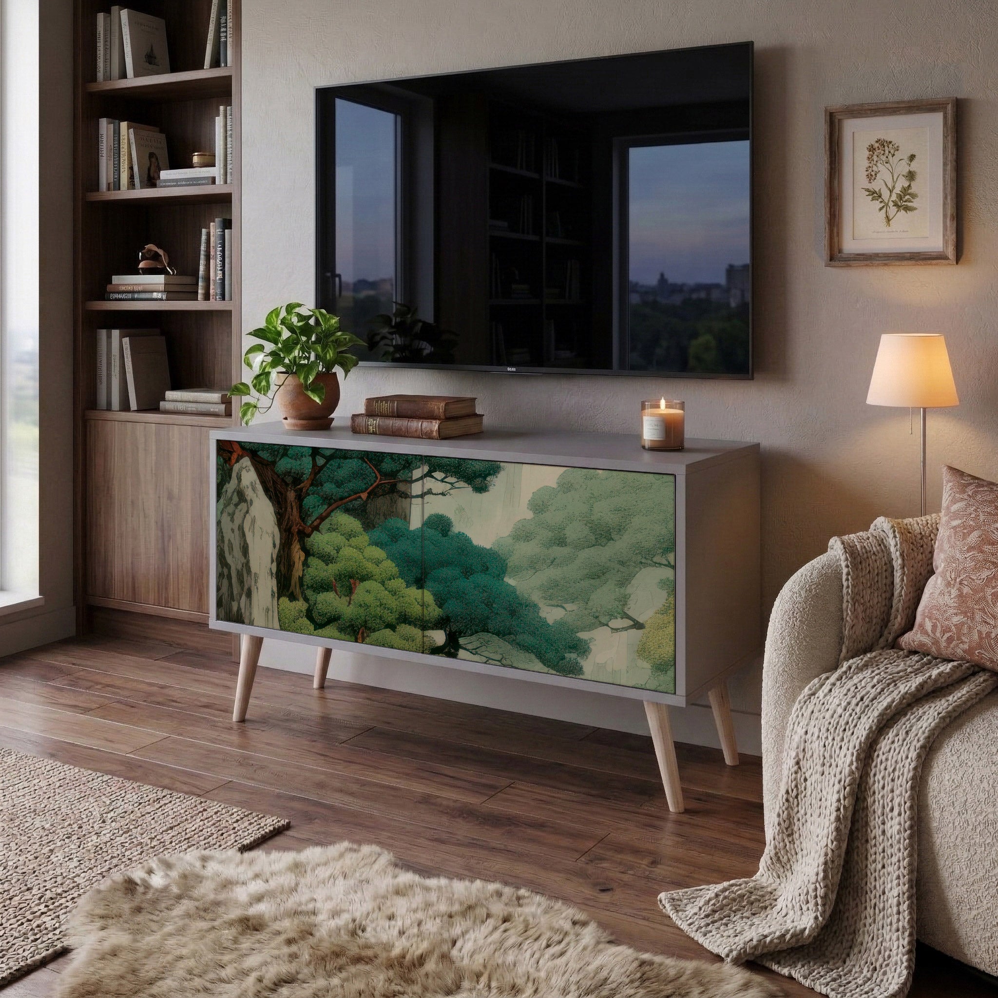 VERDURE ABYSS Kompaktes 2-türiges TV-Lowboard