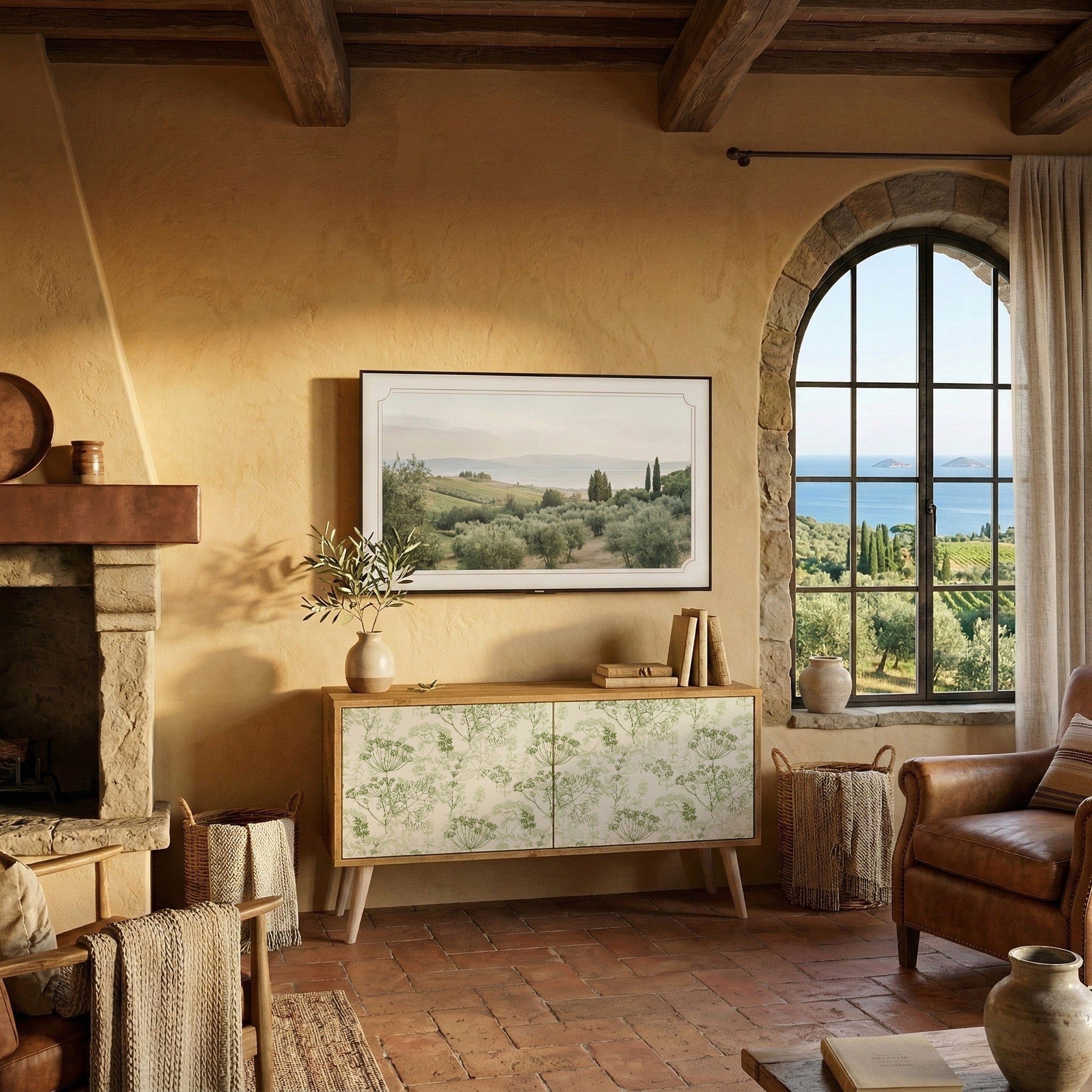 FENNEL BALDACHIN Kompaktes 2-türiges TV-Lowboard